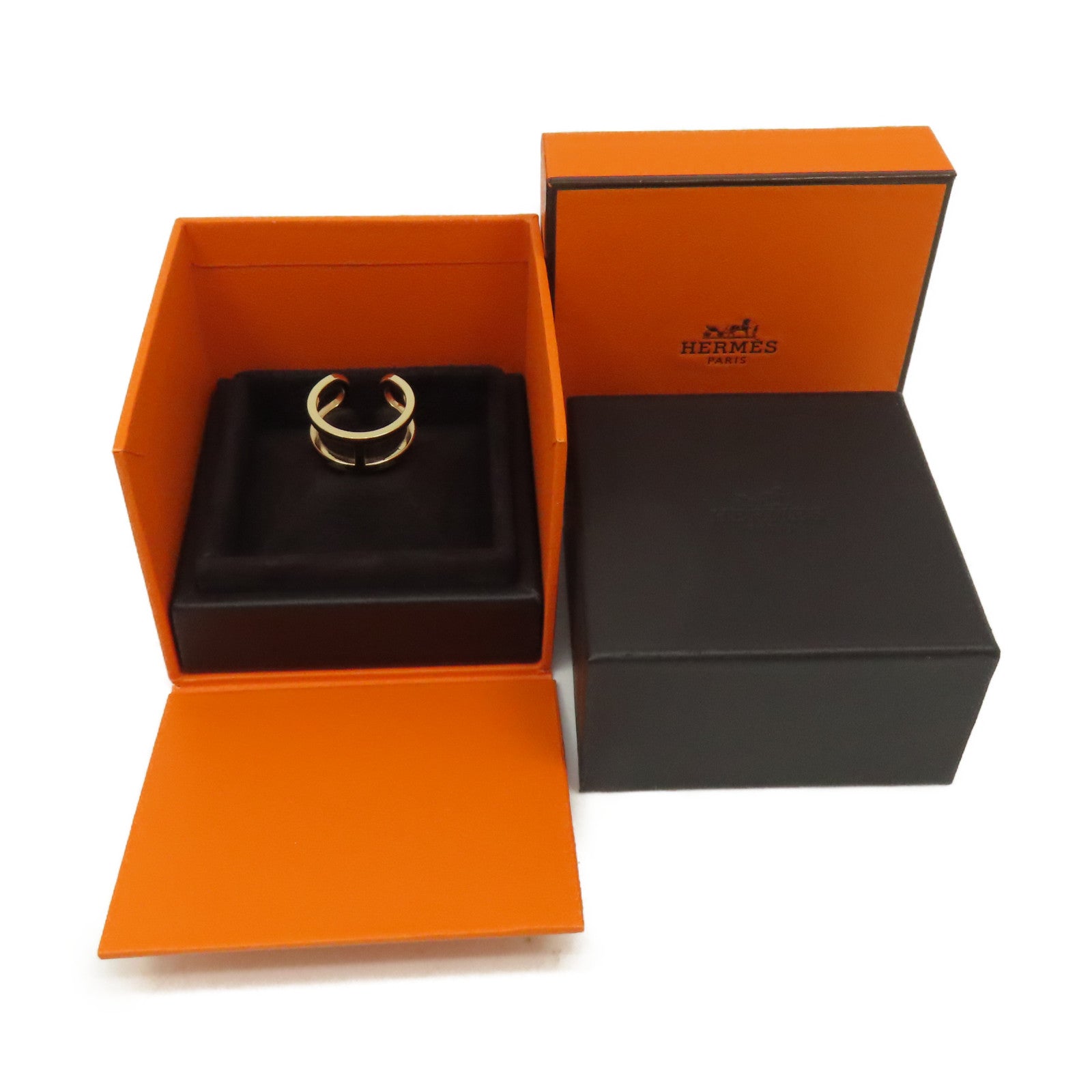 HERMES 【激減優惠】18K玫瑰金Bague Ever Chaine D'Ance Ring戒指#52