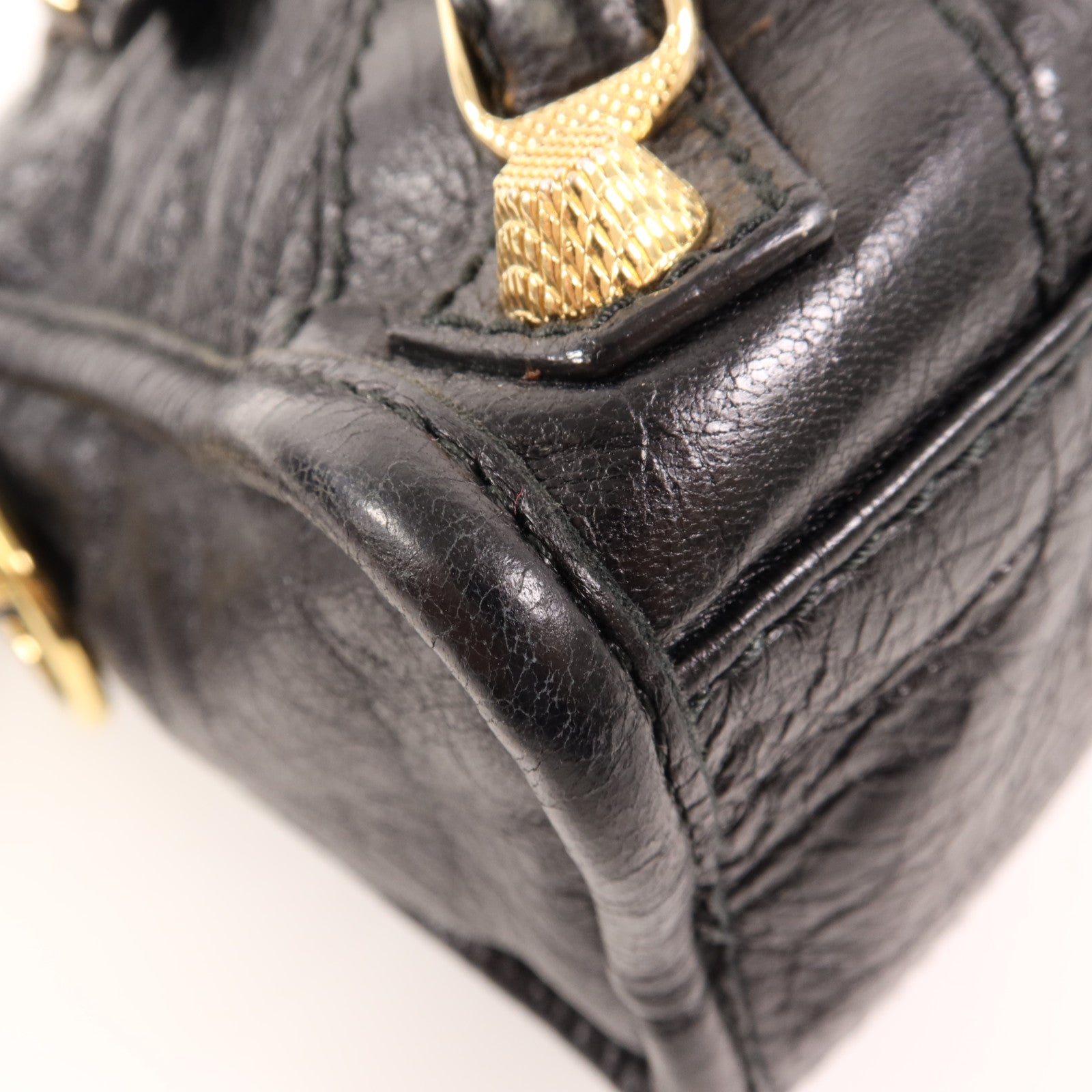 BALENCIAGA 羊皮皮革Mini City金扣手挽肩背兩用袋