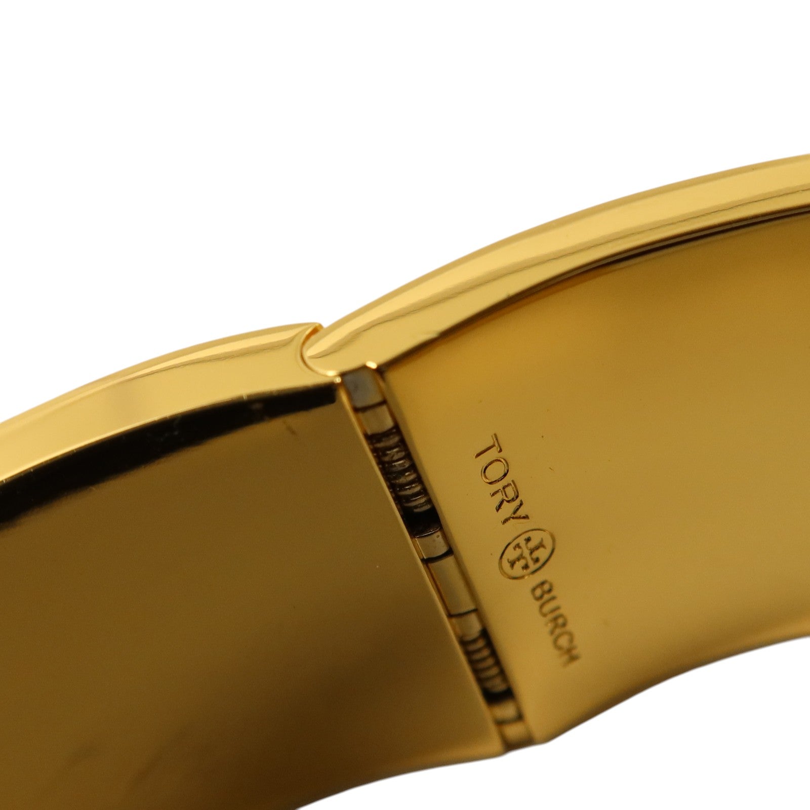 Tory Burch 金屬/琺瑯Raised Logo Wide Cuff金扣手鏈