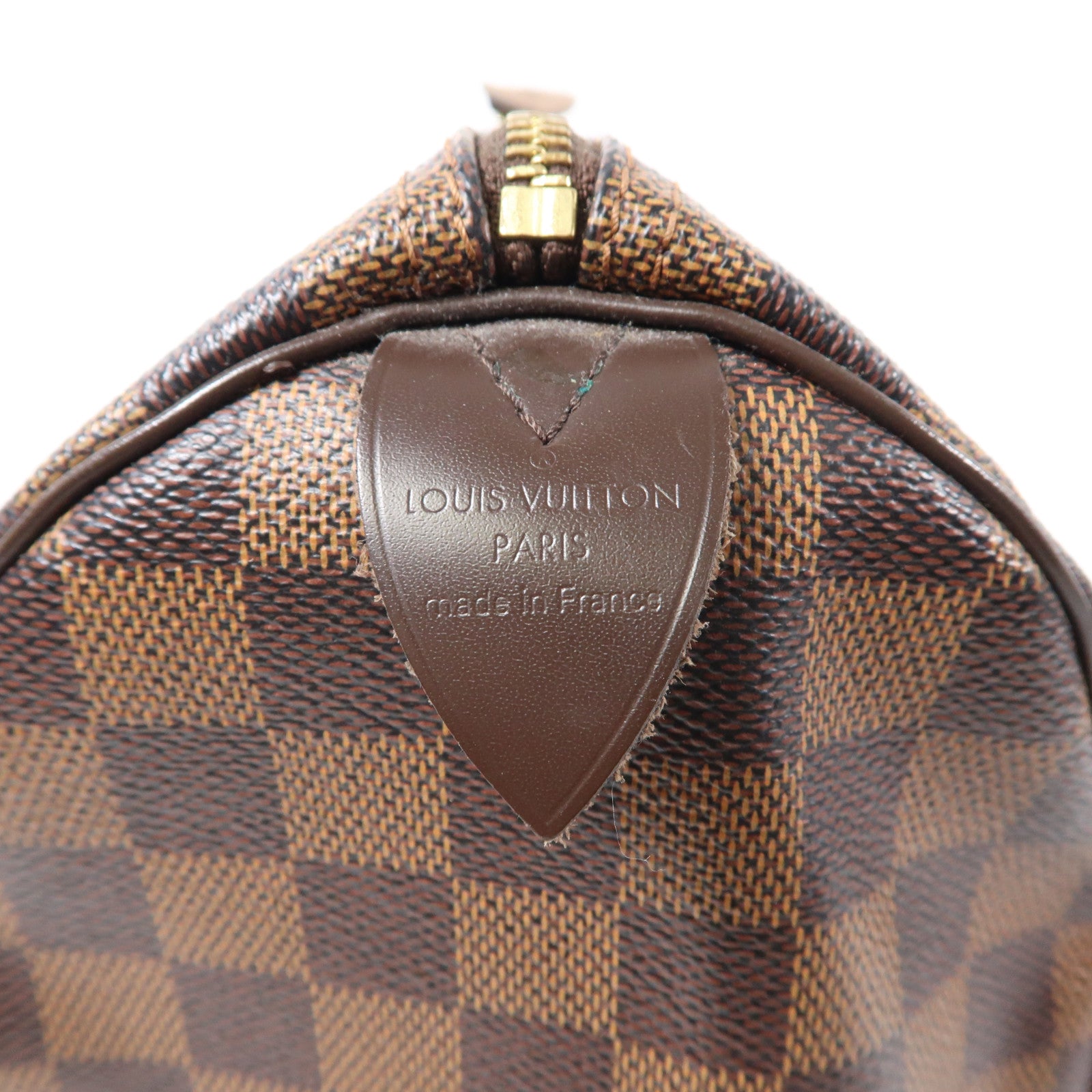 LOUIS VUITTON Damier Ebene Speedy 30金扣手挽袋啡色