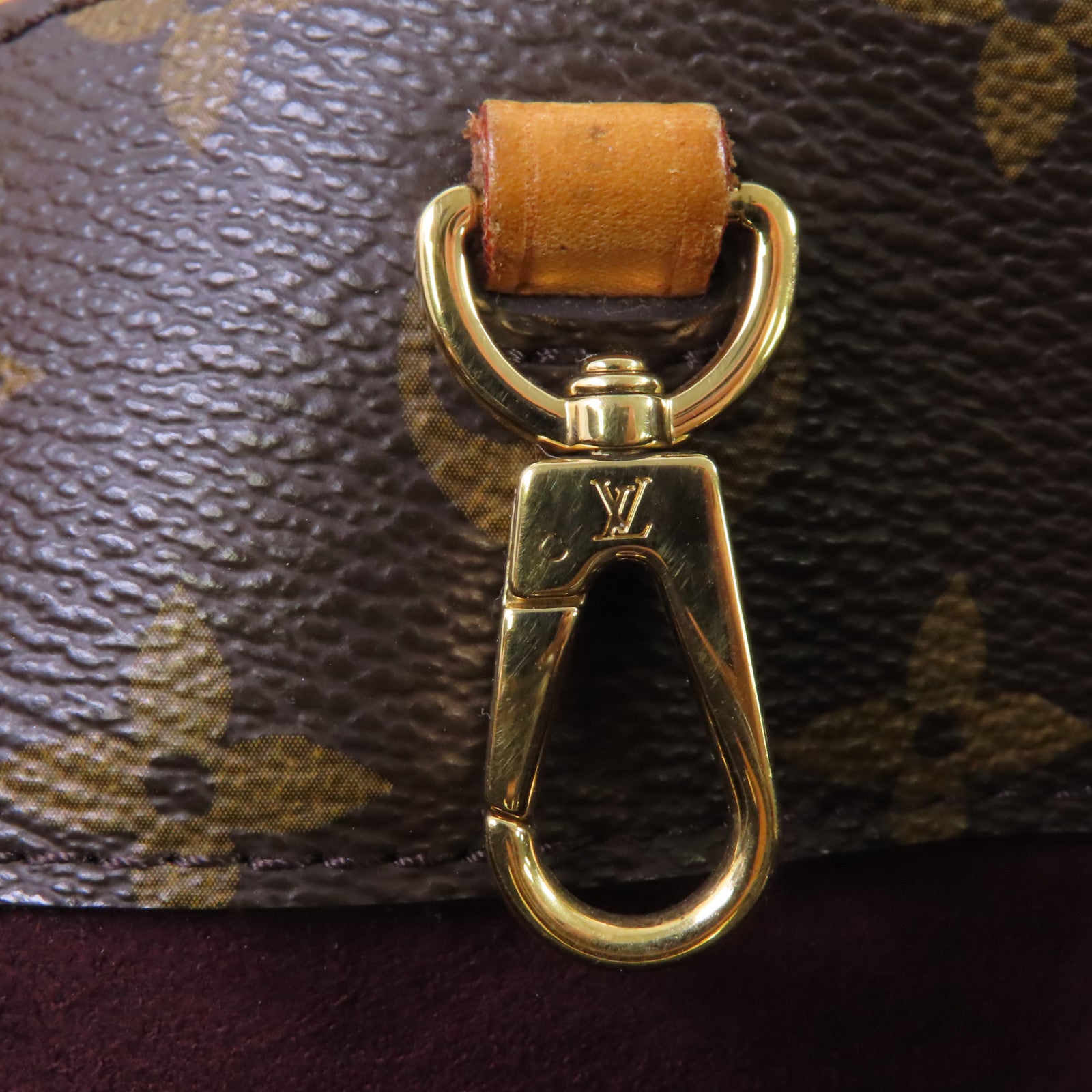 LOUIS VUITTON Monogram Montaigne BB金扣手挽肩背兩用袋啡色