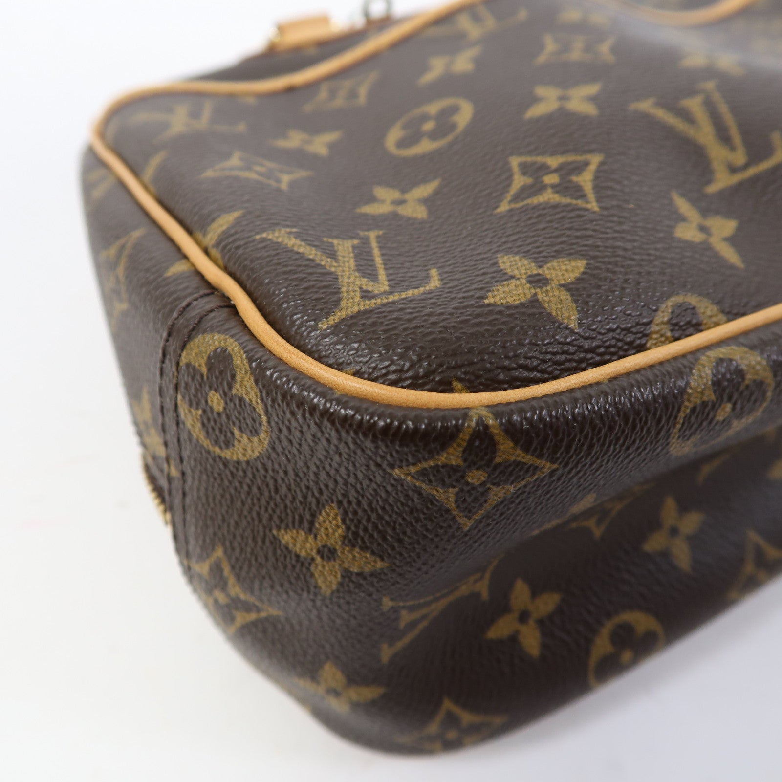 LOUIS VUITTON Monogram Trouville金扣手挽袋啡色