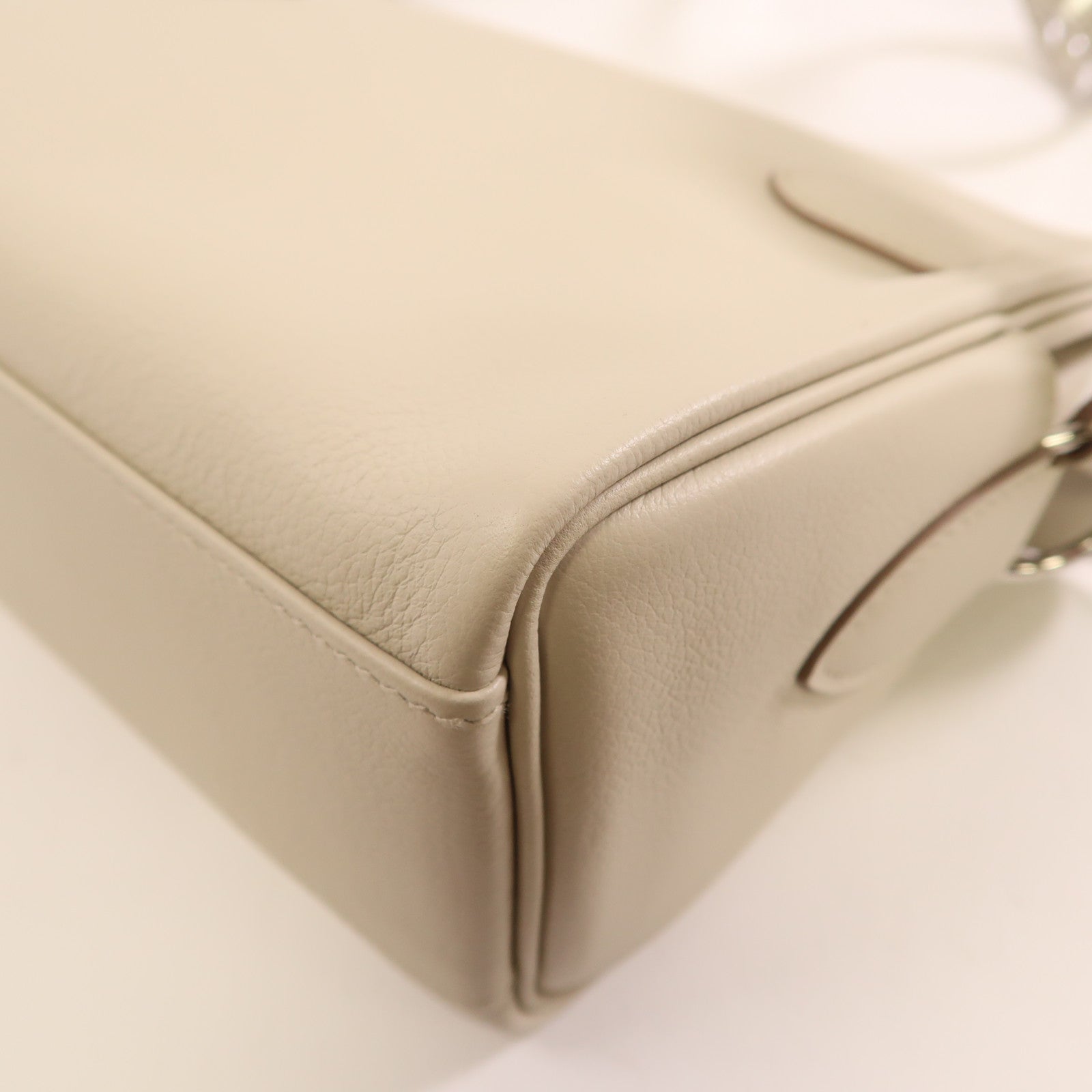 HERMES Evercolor皮革Kelly Messenger PM銀扣肩背袋8L Beton