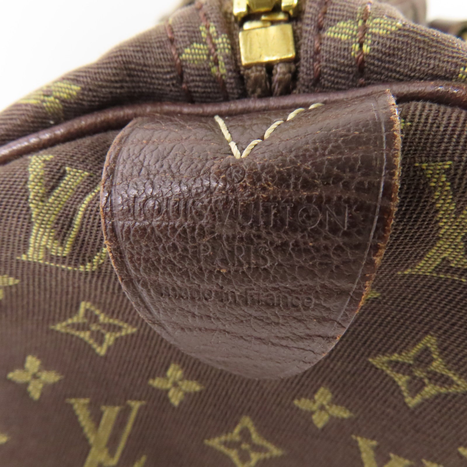 LOUIS VUITTON Monogram Mini Lin Speedy 30金扣手挽袋