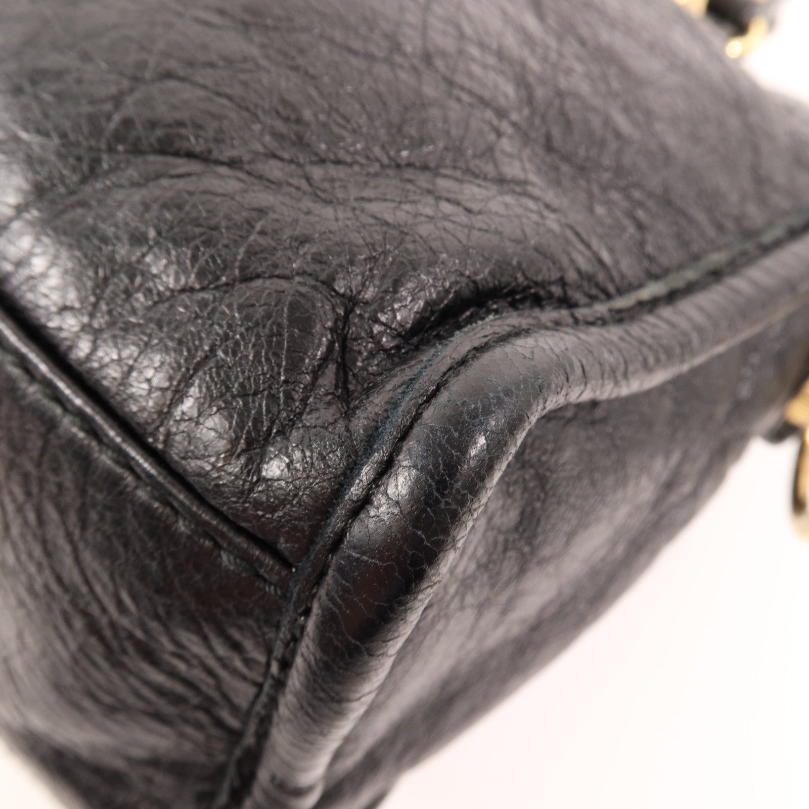 BALENCIAGA 羊皮皮革Mini City金扣手挽肩背兩用袋
