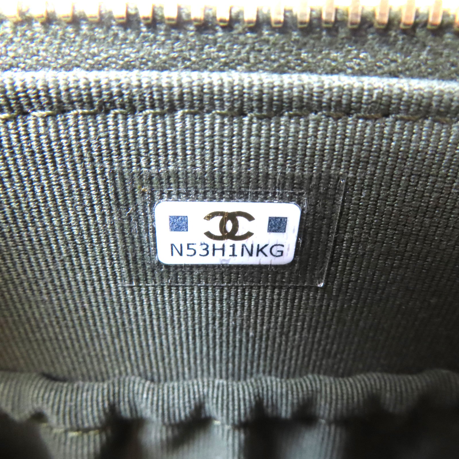 CHANEL 菱格羊皮皮革Polly Pocket Top Vanity金扣鏈帶手挽肩背兩用袋綠色