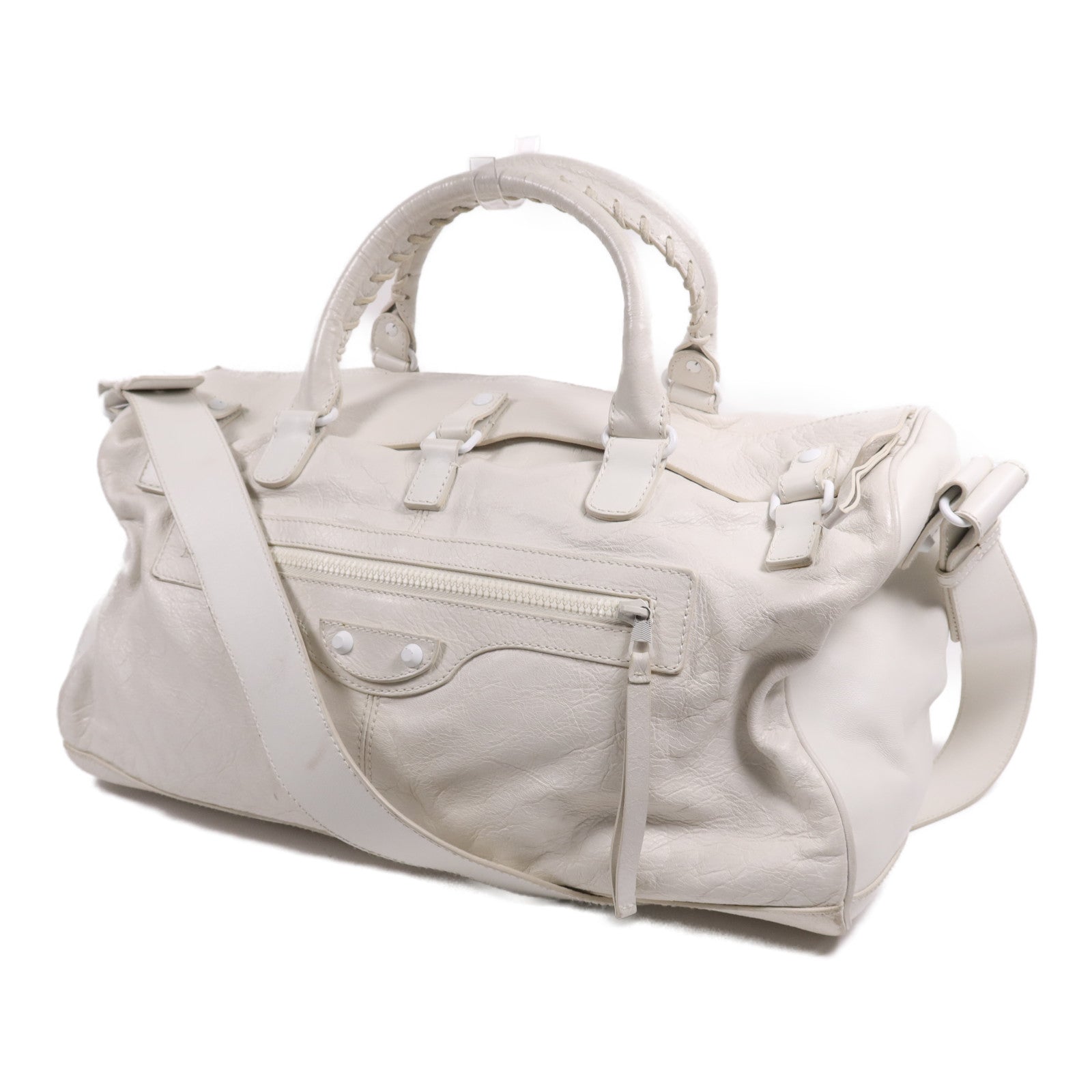 BALENCIAGA 羊皮皮革Squash 2way Duffel Bag手挽肩背兩用袋