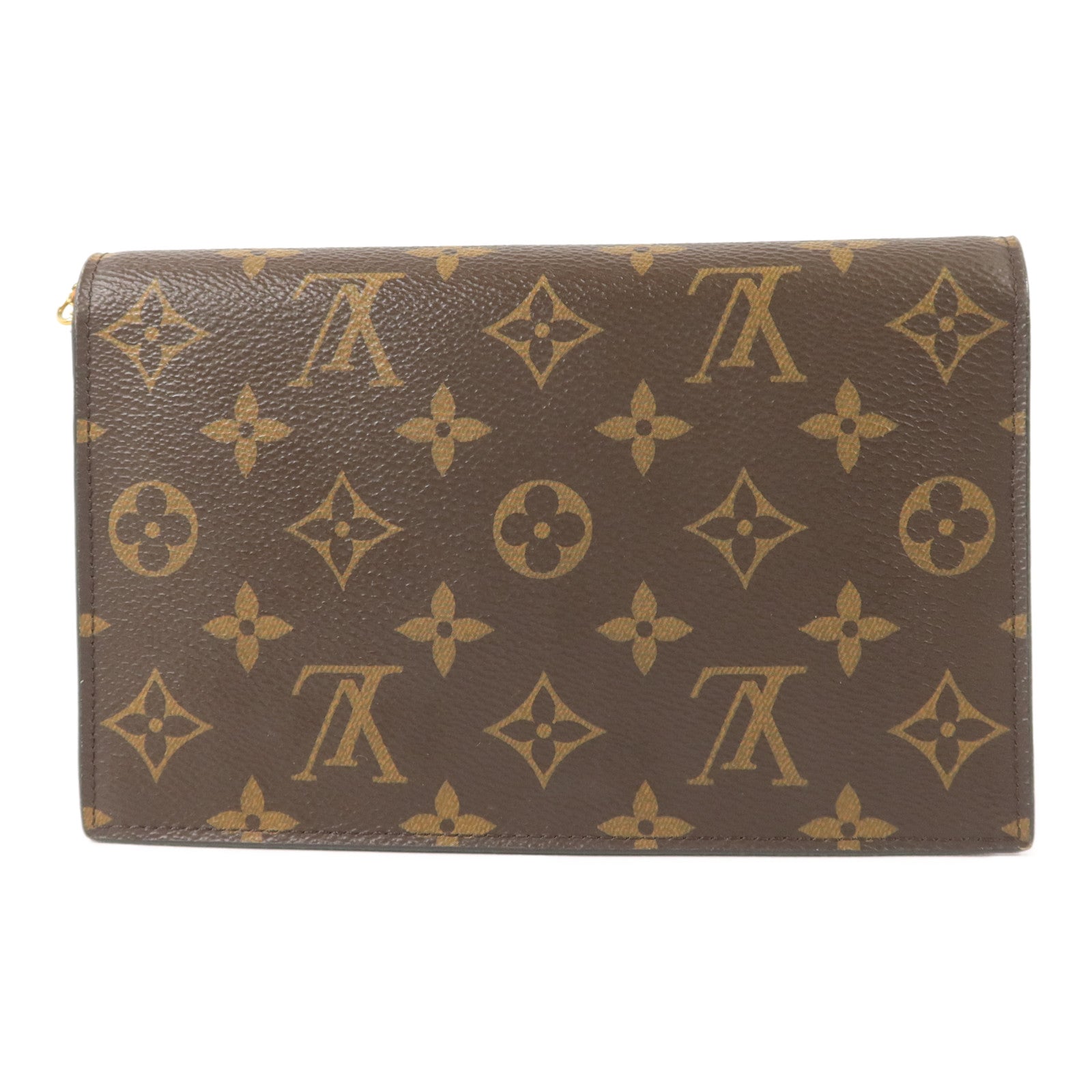 LOUIS VUITTON Monogram Flore Chain Wallet鏈帶肩背袋