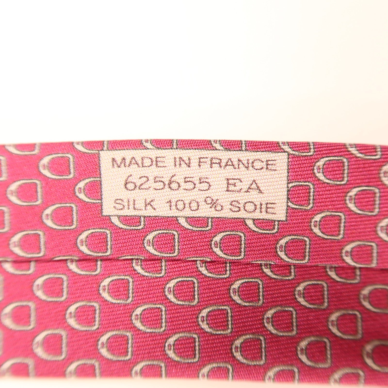 HERMES 絲質Tie領帶粉紅色