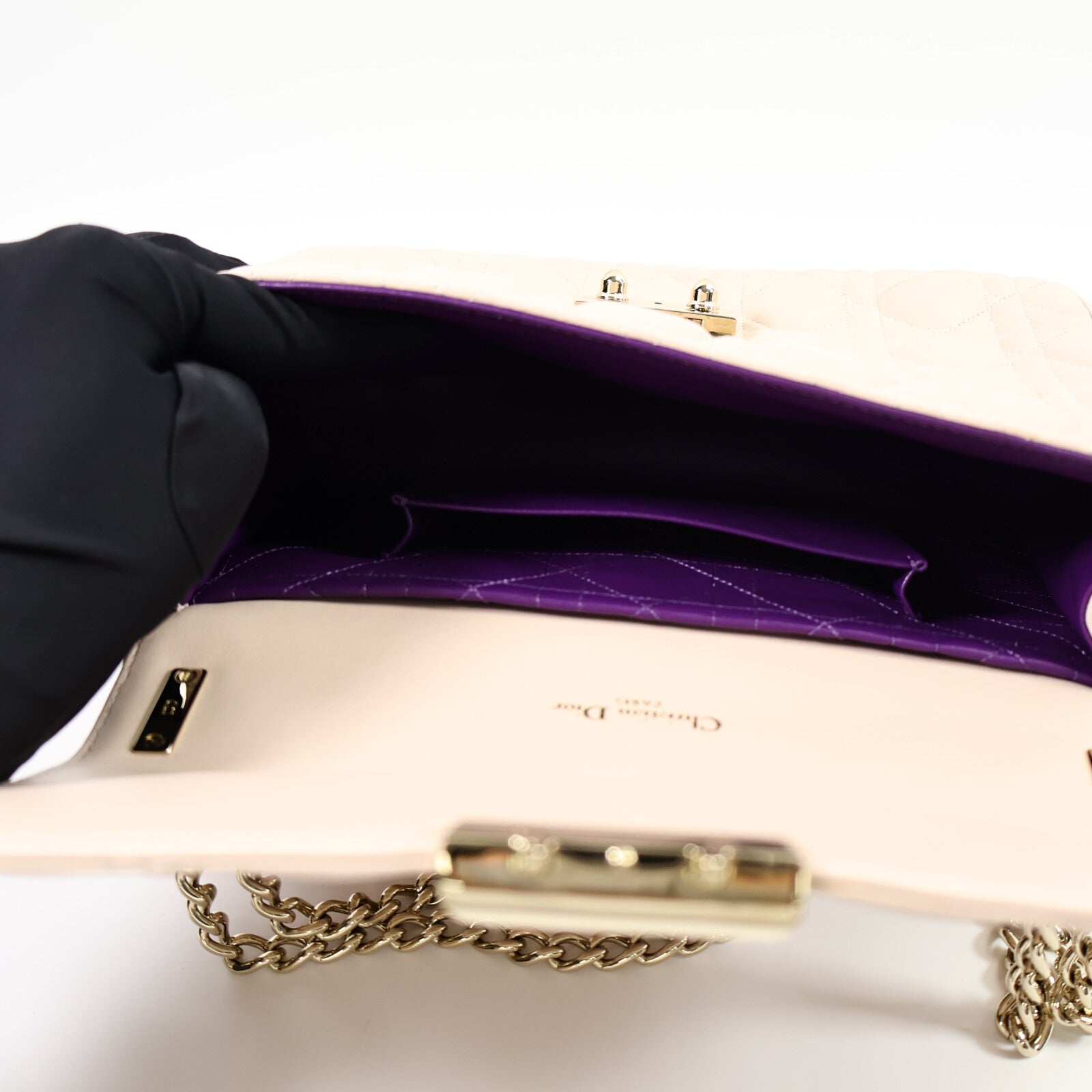 Dior 羊皮皮革Miss Dior Medium Flap Bag鏈帶肩背袋