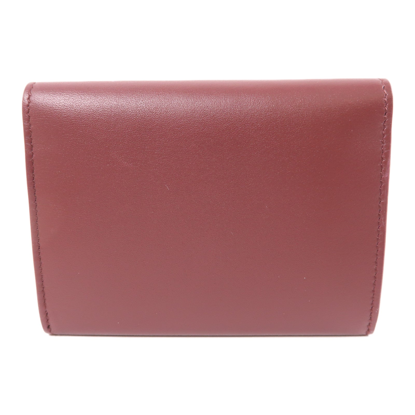 CARTIER 牛皮皮革Card Case金扣卡片套酒紅色