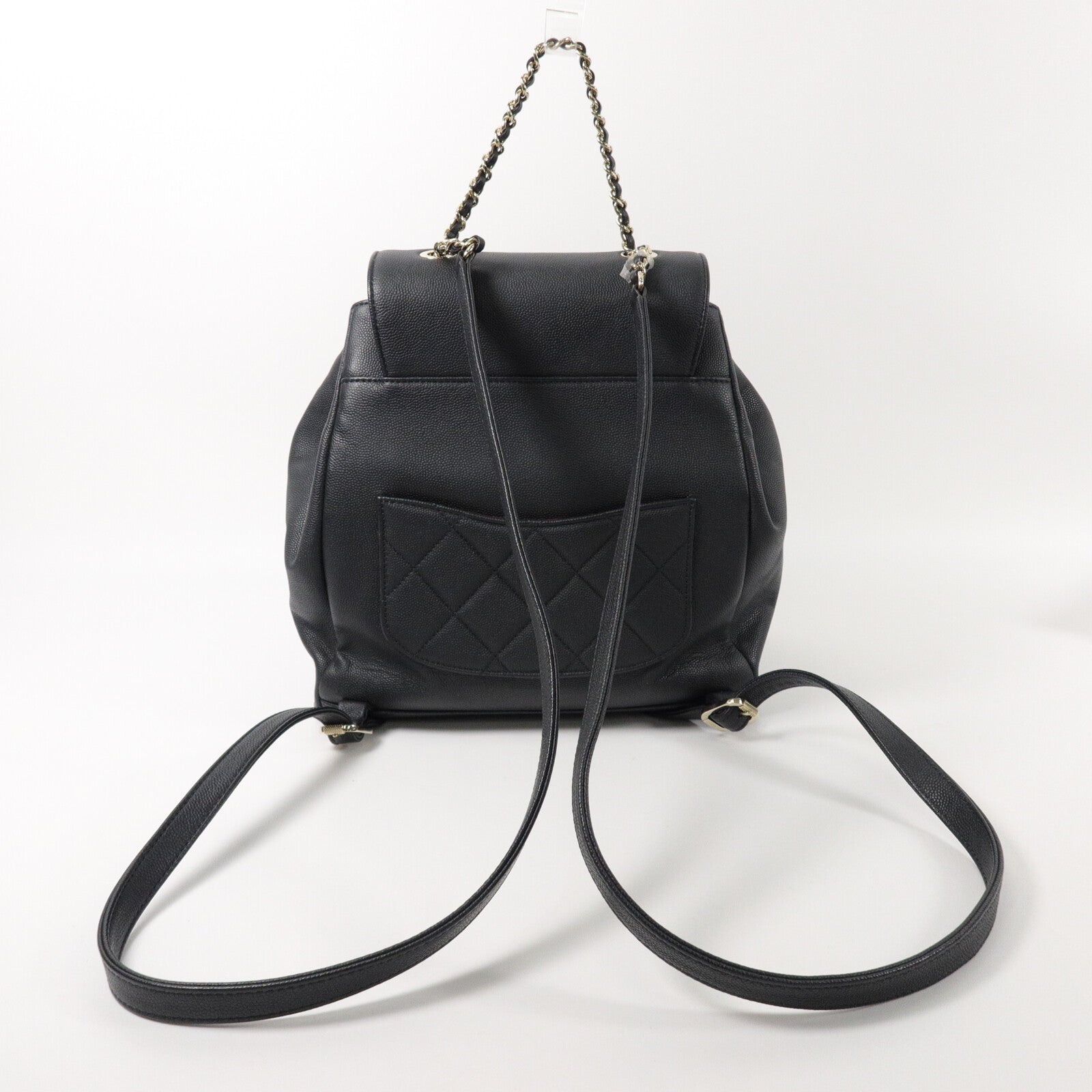 CHANEL 牛皮皮革Business Affinity Backpack鏈帶背包