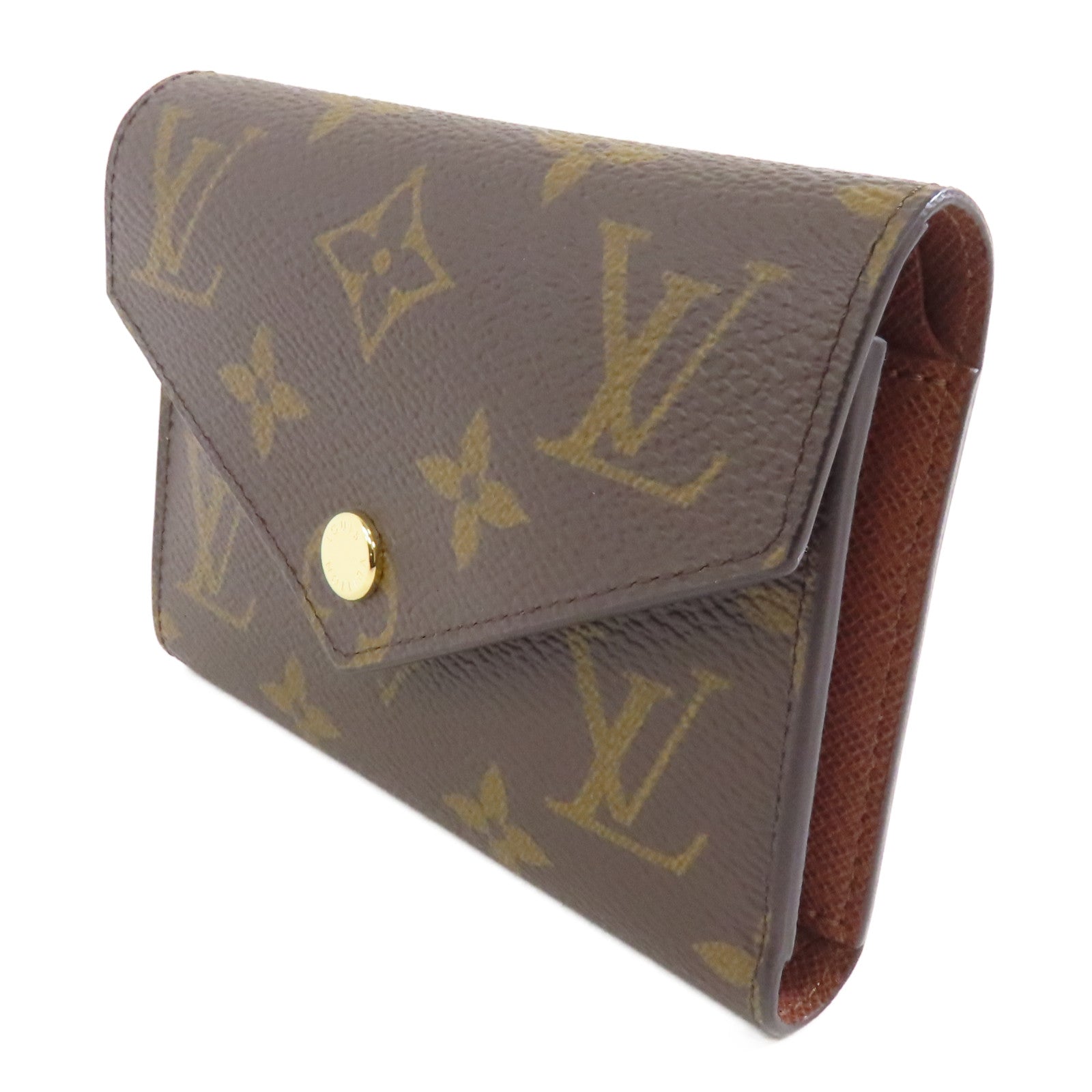LOUIS VUITTON Monogram Victorine金扣錢包啡色