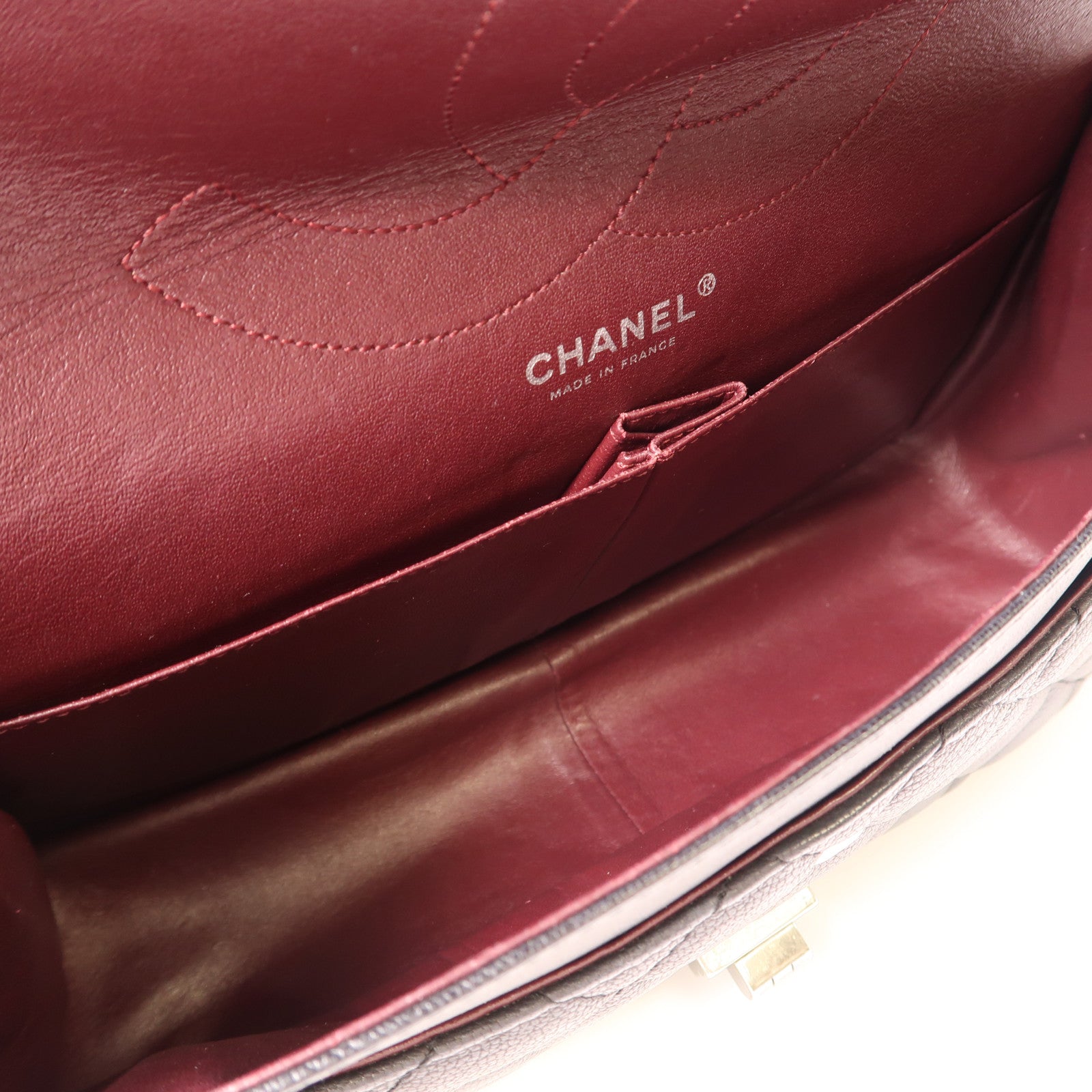 CHANEL【激減優惠】 牛皮皮革2.55銀扣肩背袋