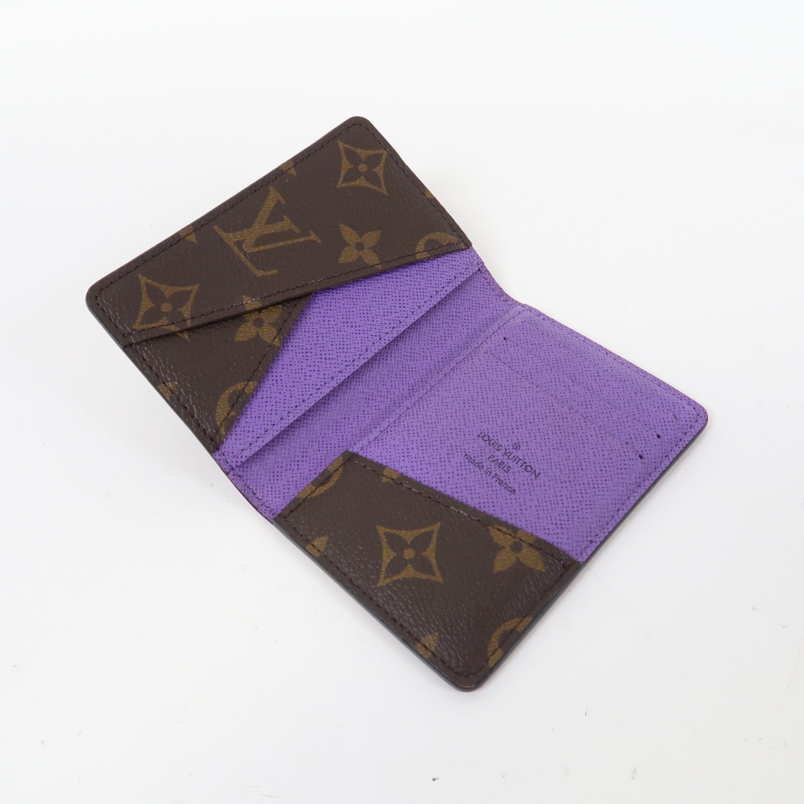 LOUIS VUITTON Monogram Pocket Organizer卡片套啡色/紫色