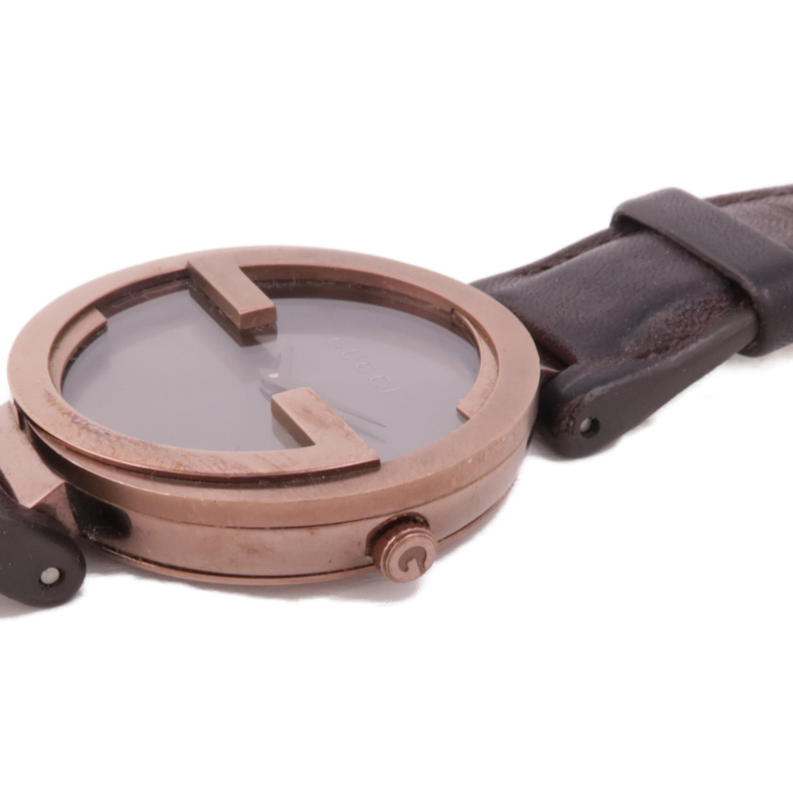 GUCCI Interlocking G 133.3 Quartz Watch Stainless Steel Silver Copper