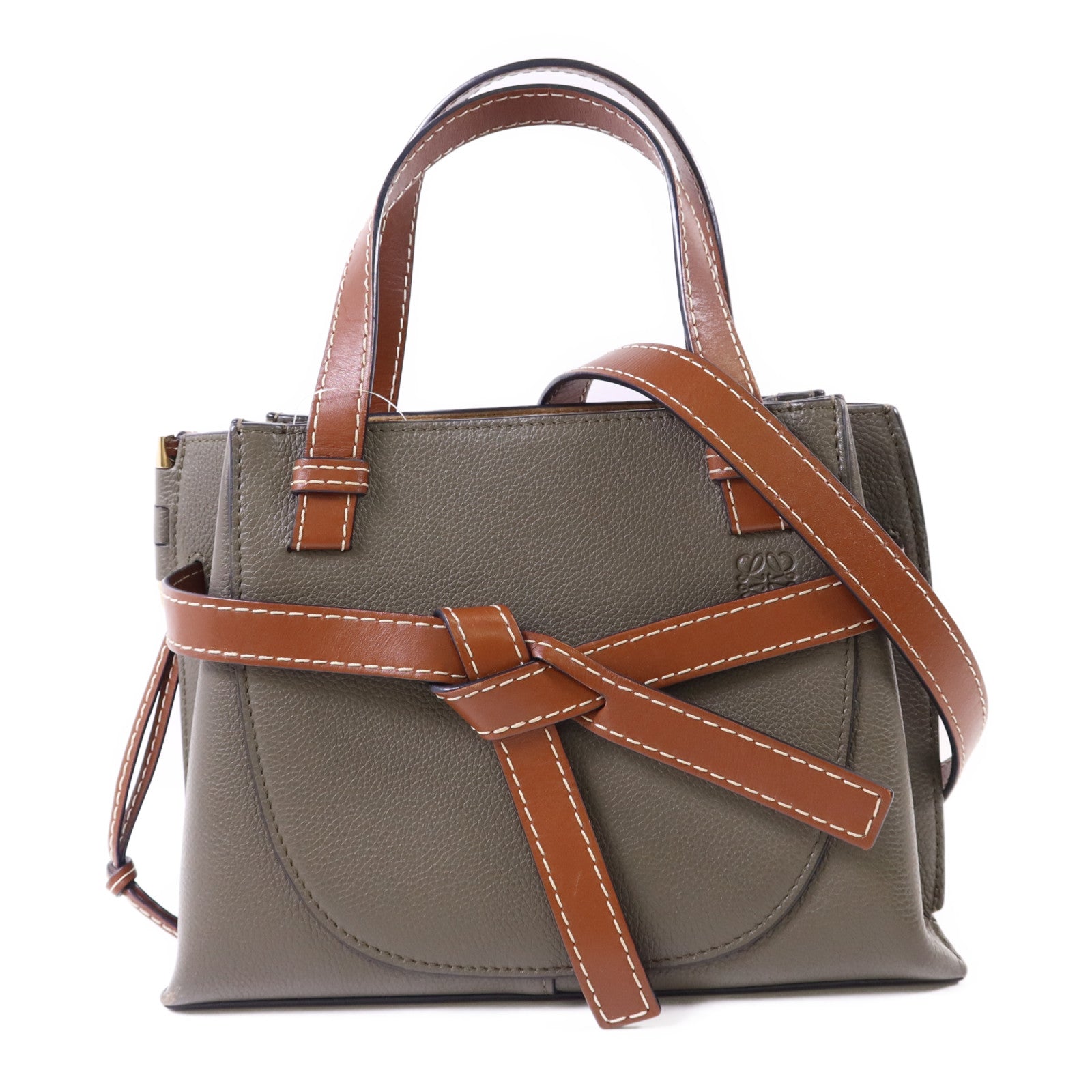 LOEWE 【激減優惠】牛皮皮革Mini Gate金扣手挽肩背兩用袋