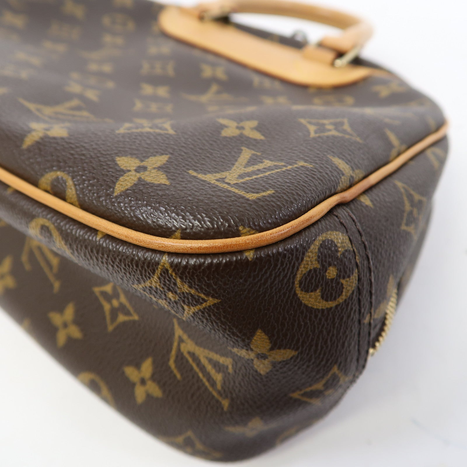 LOUIS VUITTON Monogram Trouville金扣手挽袋啡色