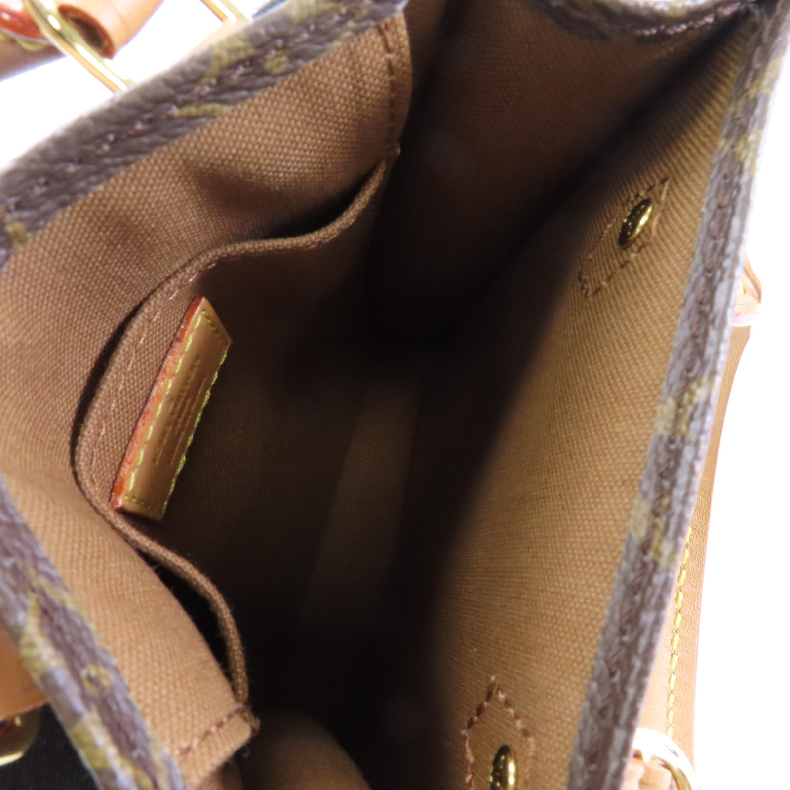 LOUIS VUITTON 【激減優惠】Monogram Petit Sac Plat金扣手挽肩背兩用袋啡色
