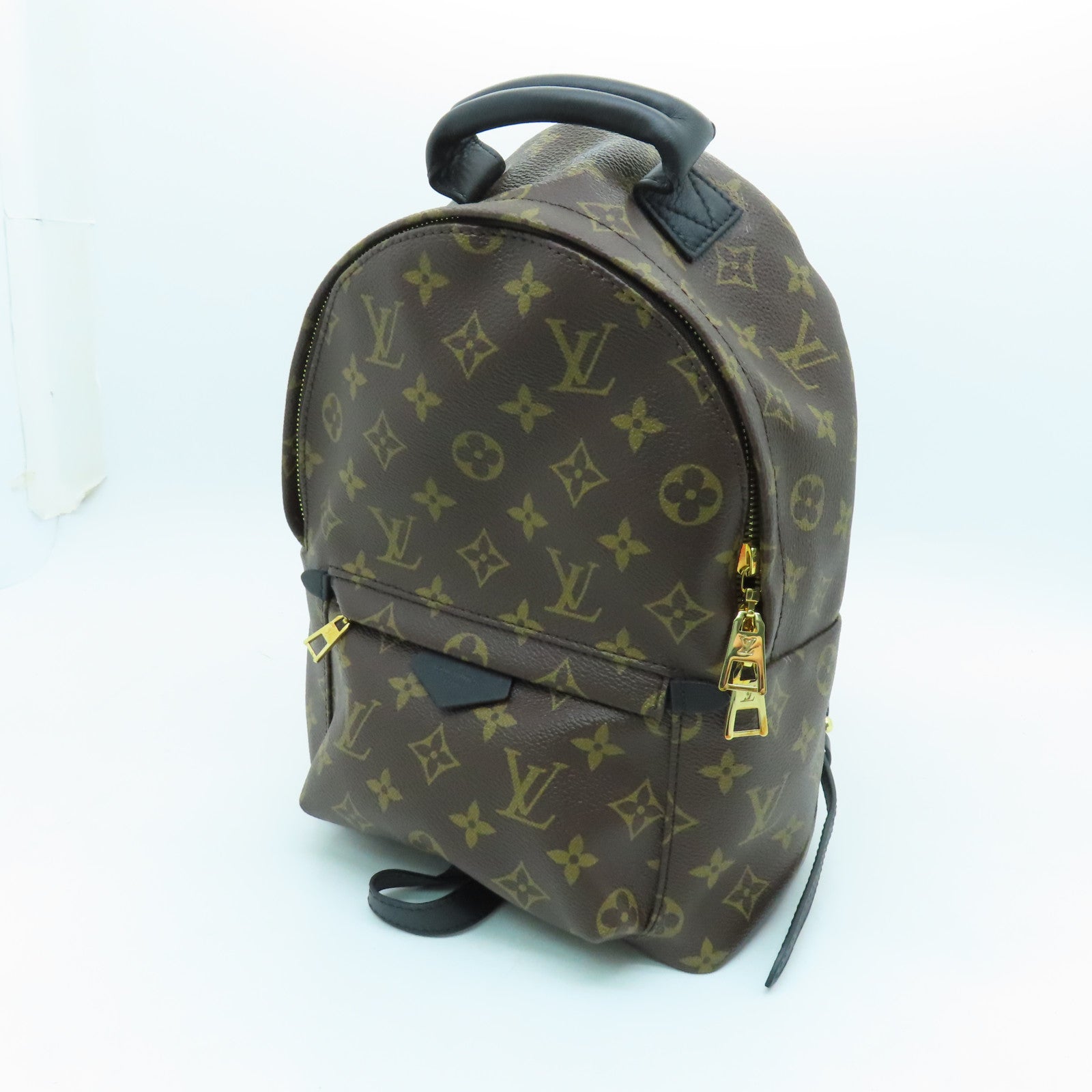 LOUIS VUITTON Monogram Plam Springs PM Backpack Brown with Gold Buckle
