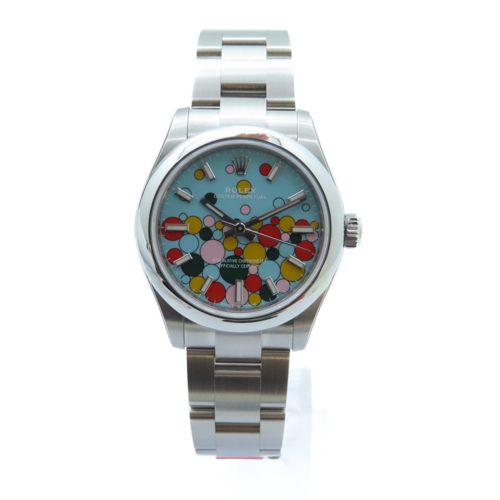 ROLEX Oyster Perpetual不鏽鋼手錶自動機芯藍色/