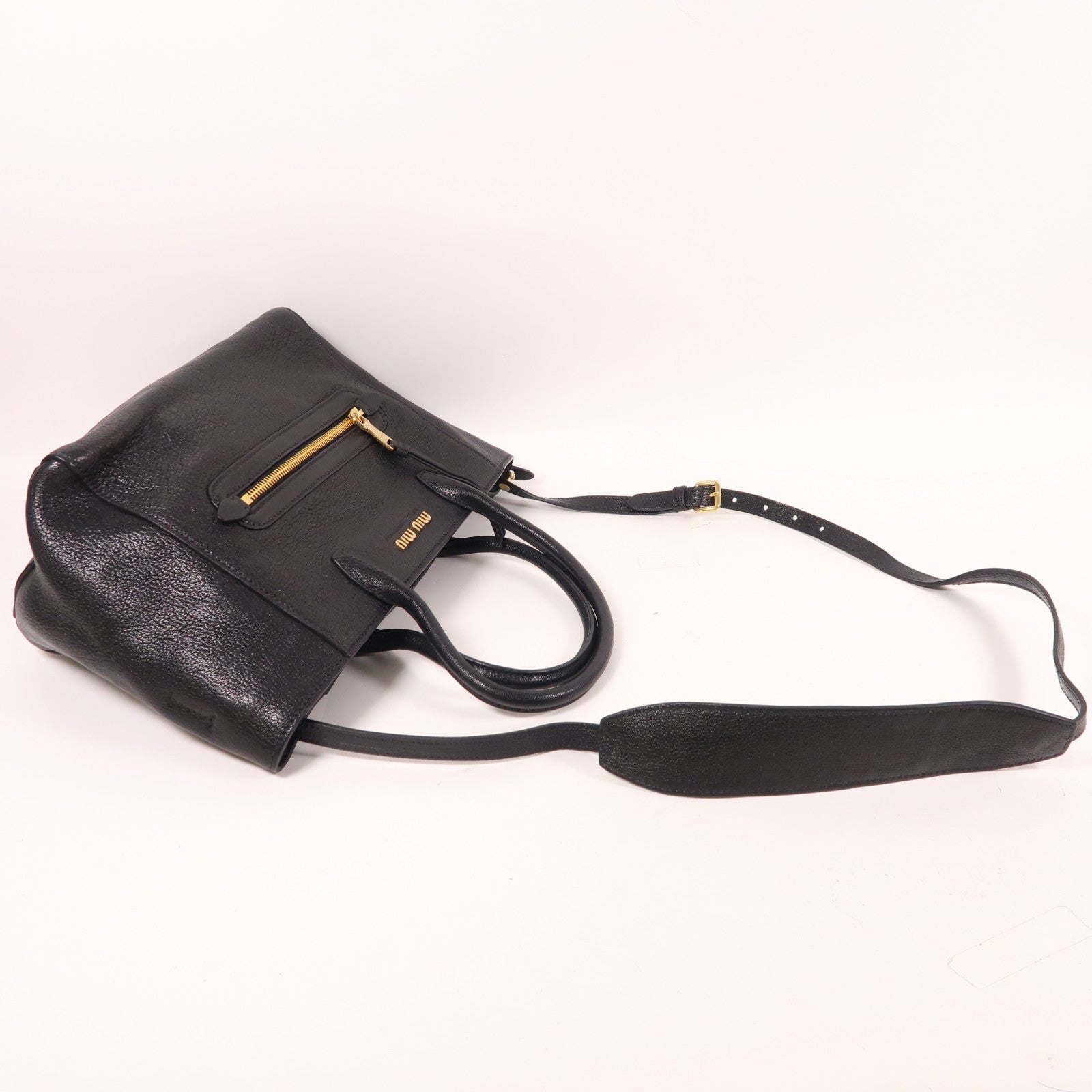 Miu Miu 牛皮皮革2 Way Shoulder金扣肩背袋