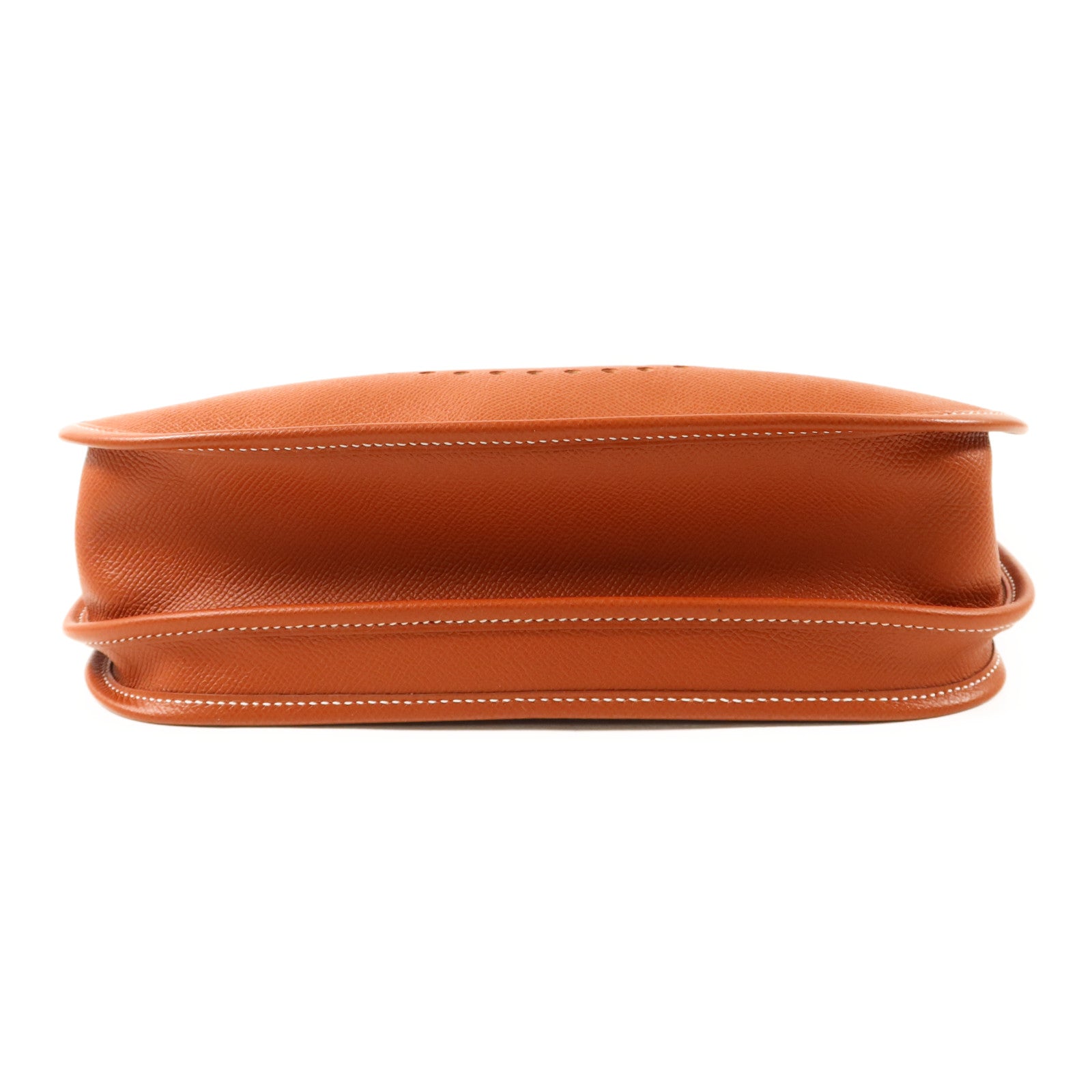 HERMES Epsom皮革Evelyne PM銀扣肩背袋Brique