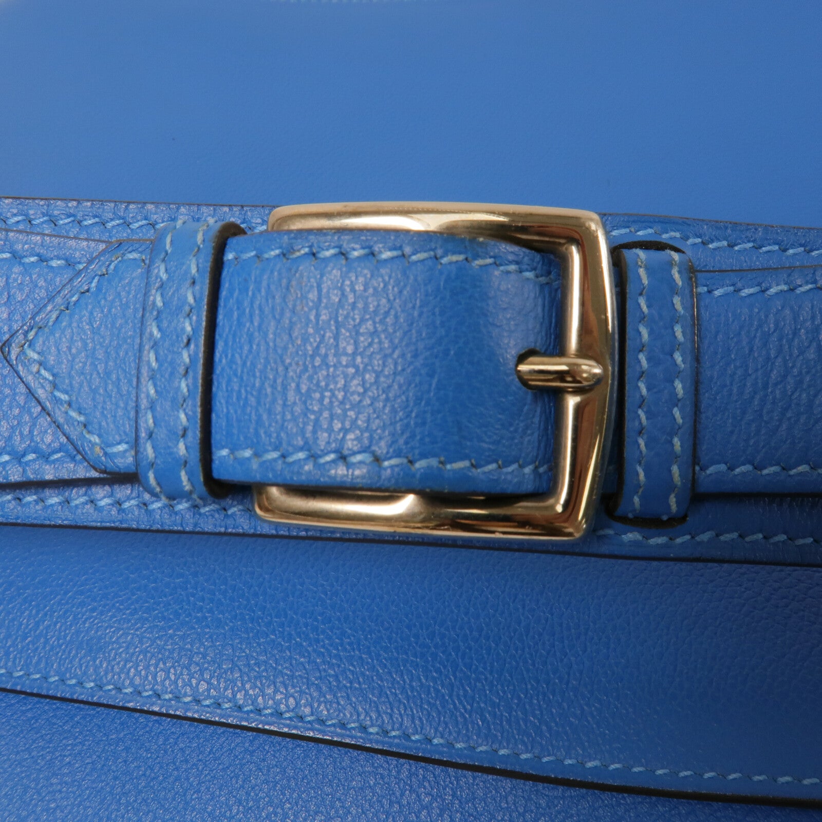 HERMES Evercolor皮革Flash Sailor Backpack背包Bleu Hydra