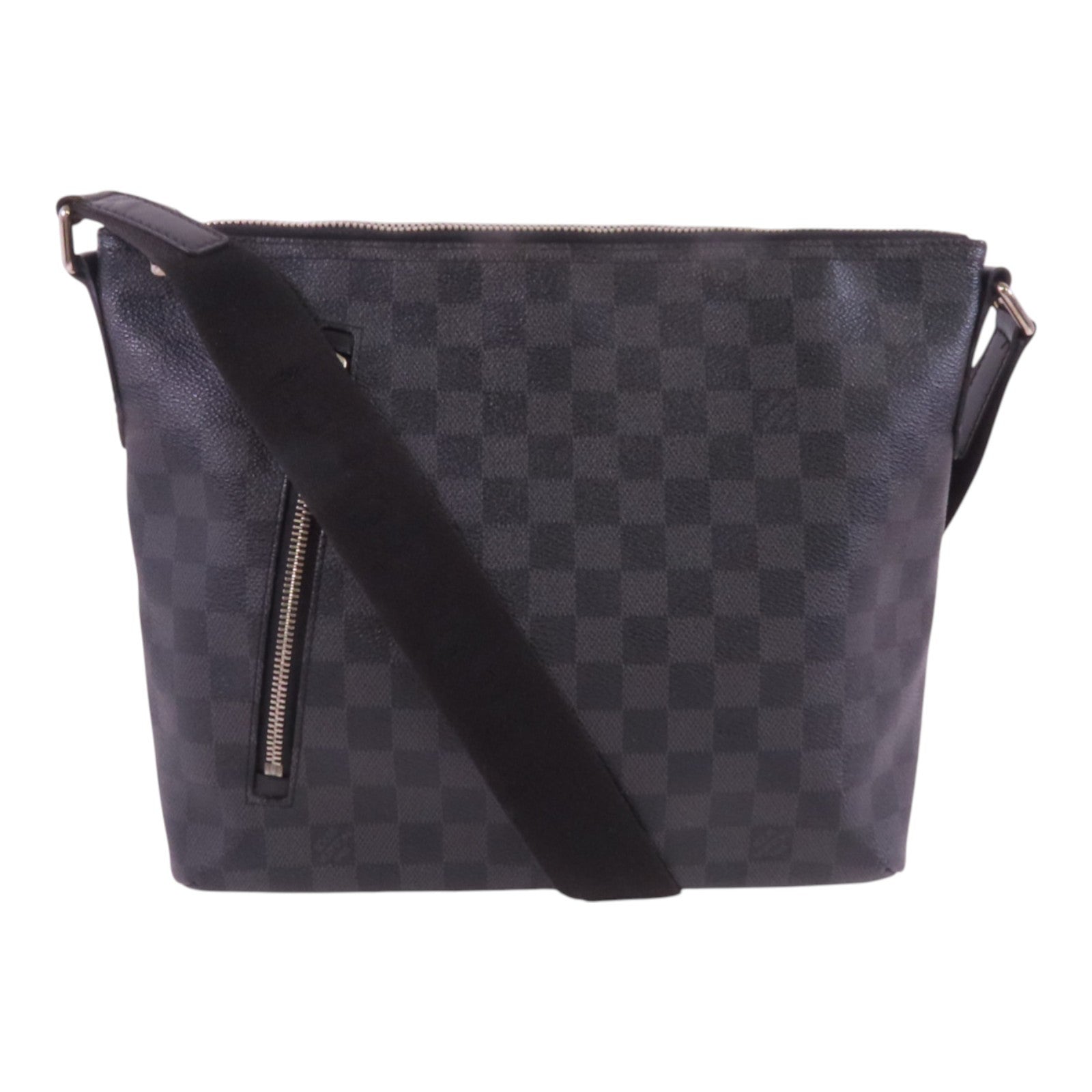 LOUIS VUITTON Damier Mick PM銀扣肩背袋