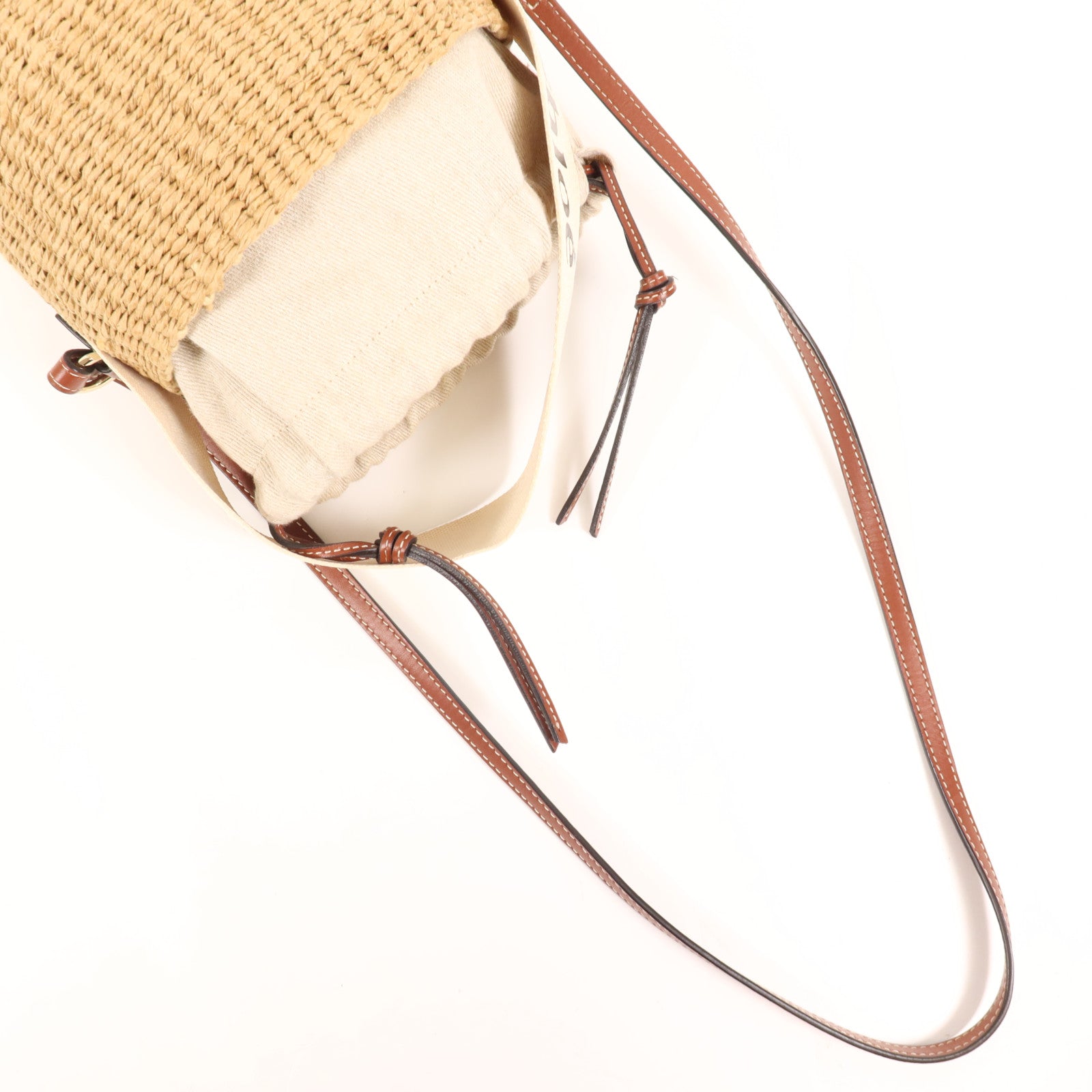Chloe 【激減優惠】Raffia Woody Basket Bag金扣手挽肩背兩用袋