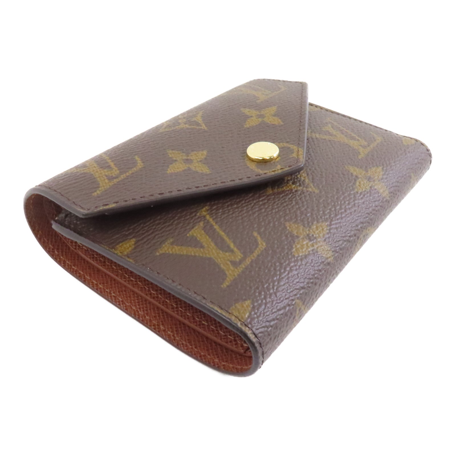 LOUIS VUITTON Monogram Victorine金扣錢包啡色