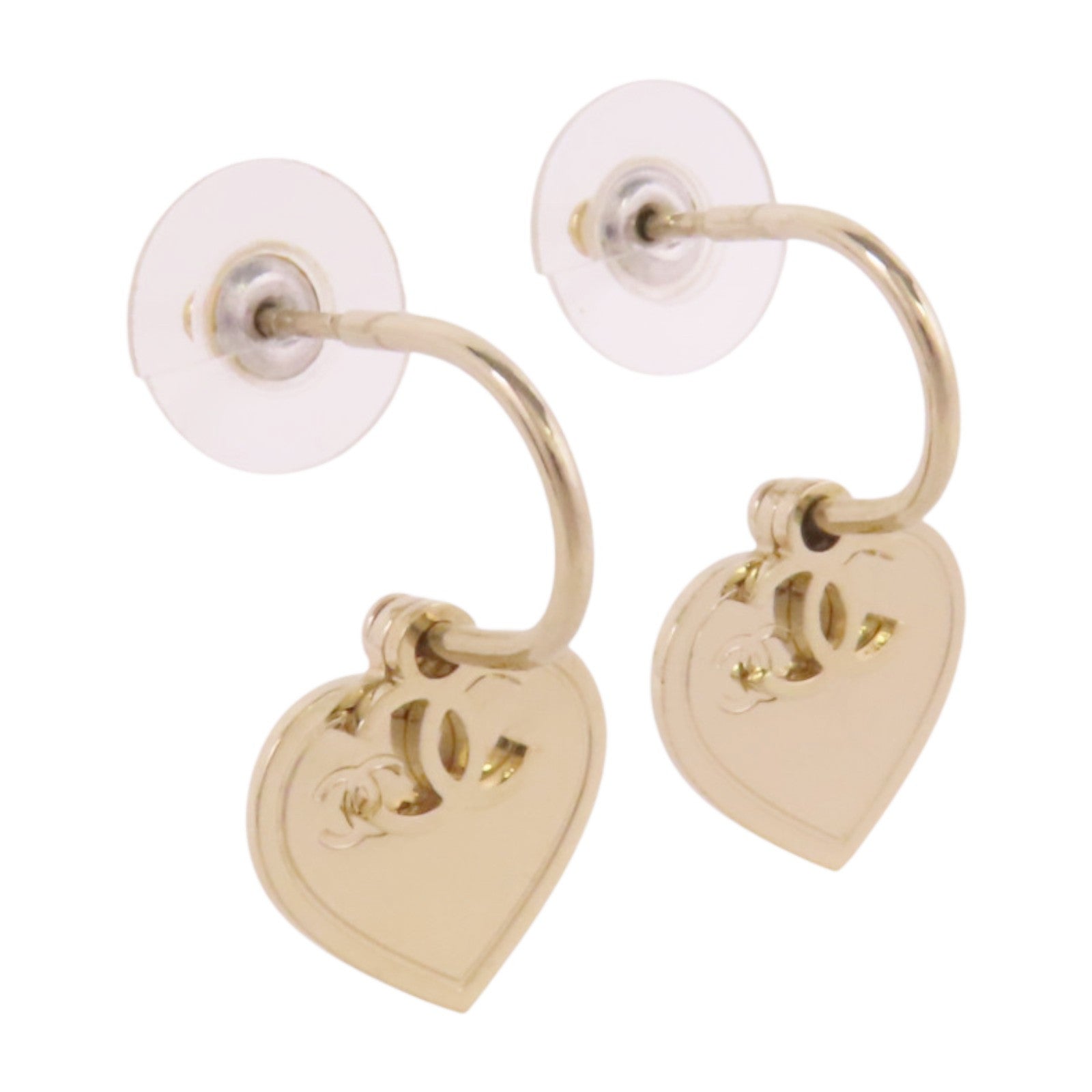 CHANEL 金屬Earrings銀扣耳環