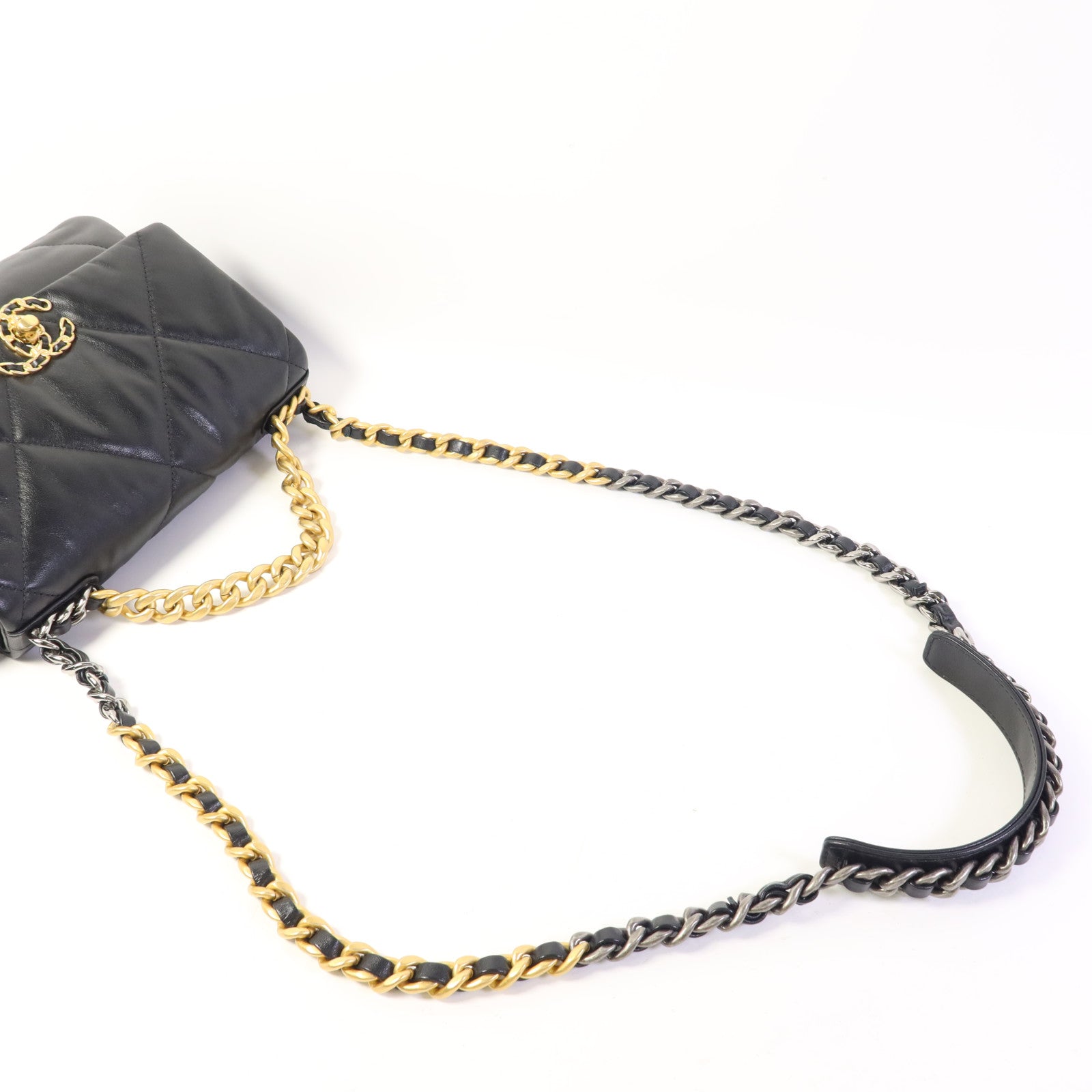 CHANEL 羊皮皮革C19 Small手挽肩背兩用袋