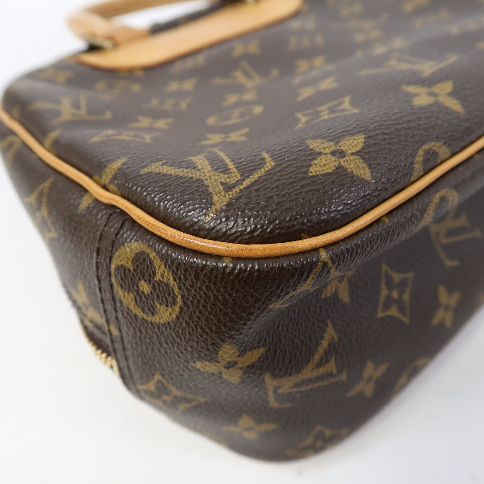 LOUIS VUITTON Monogram Trouville金扣手挽袋啡色