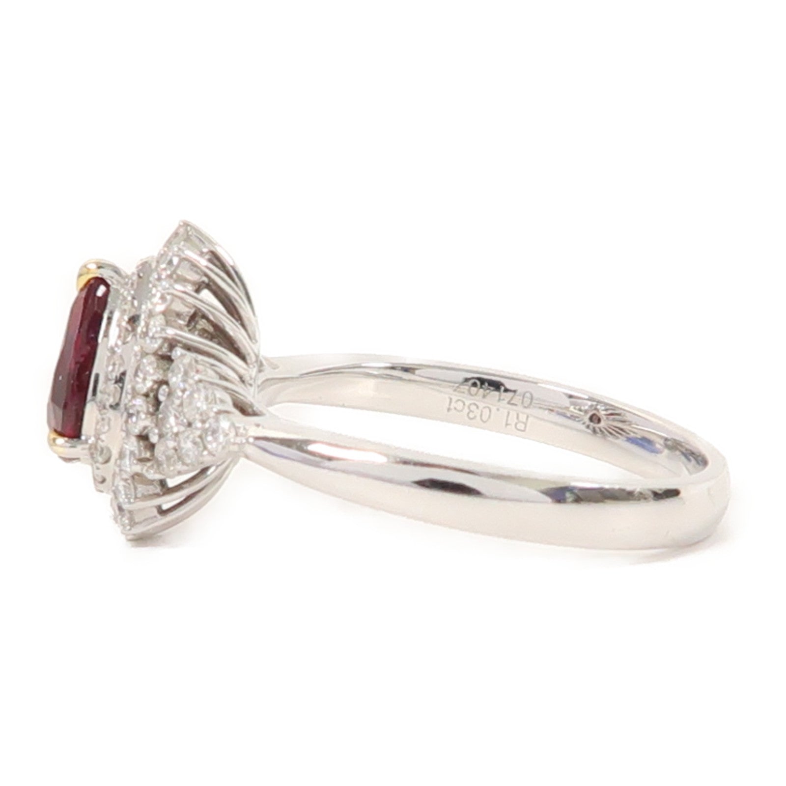 JEWELRY 【激減優惠】18K白金Ruby Ring1.03ct紅寶石戒指US#6.5