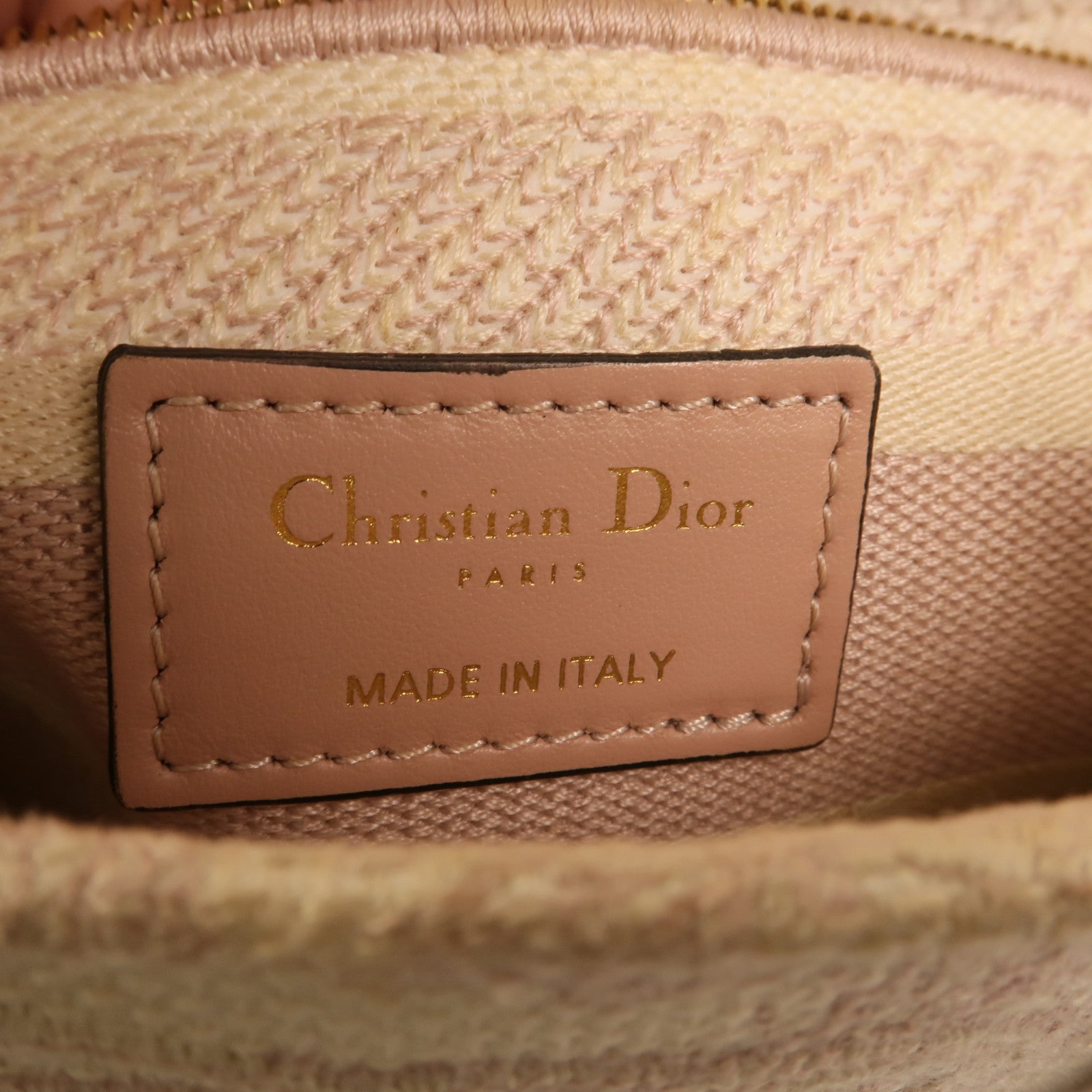 Dior 帆布Lady Dior金扣手挽肩背兩用袋