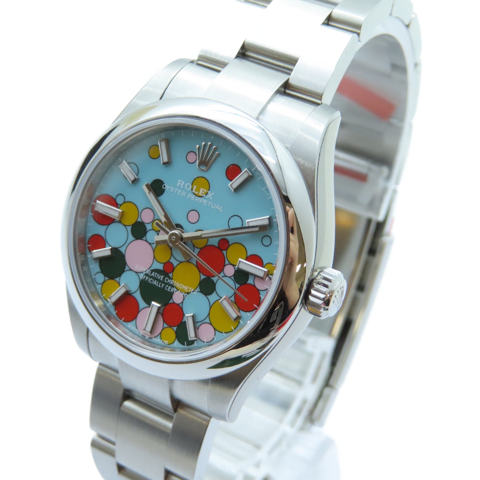 ROLEX Oyster Perpetual不鏽鋼手錶自動機芯藍色/