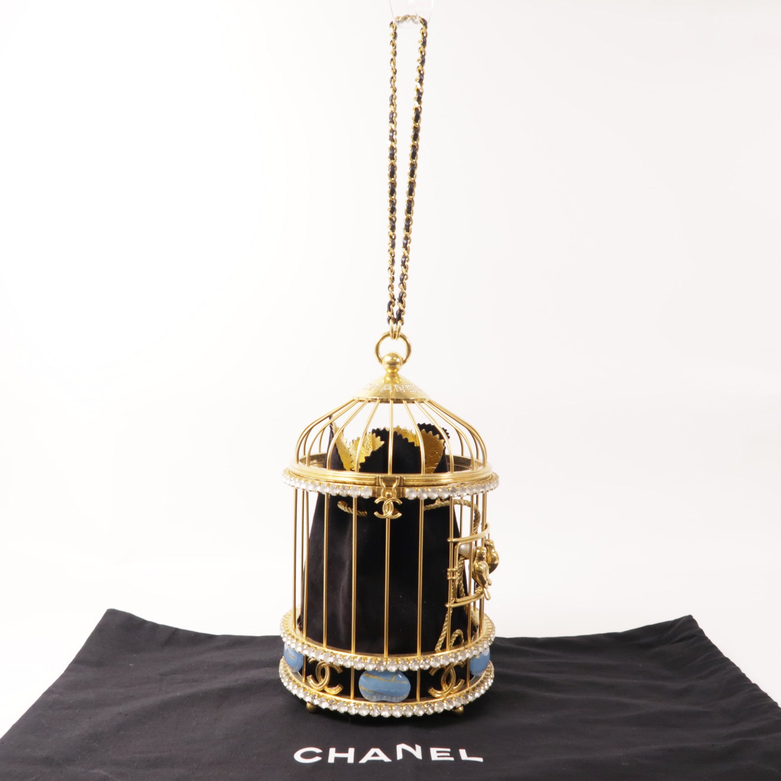 CHANEL 鍍金Bird Cage Chain Hand Bag手挽袋