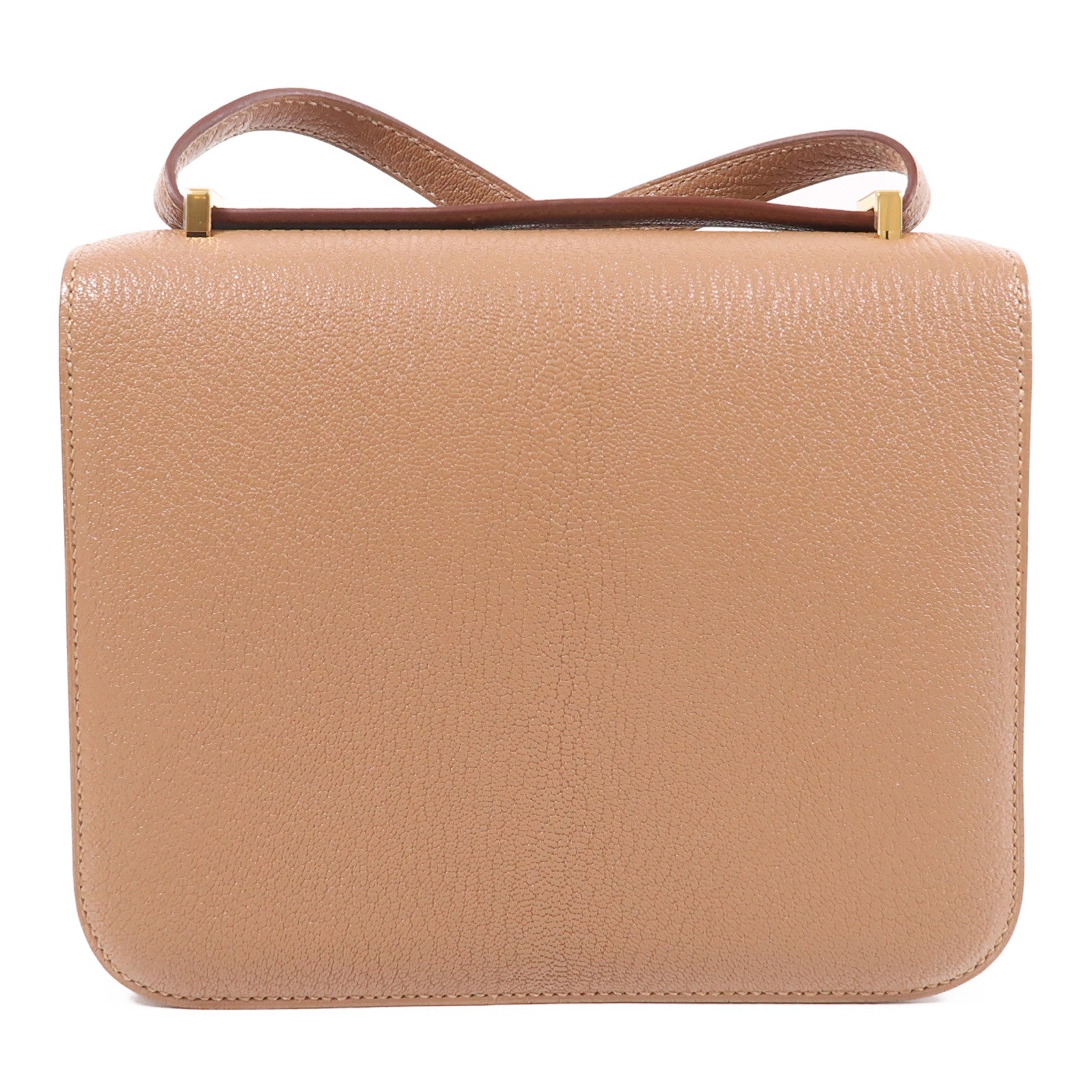 HERMES Chevre皮革Constance Mini金扣肩背袋