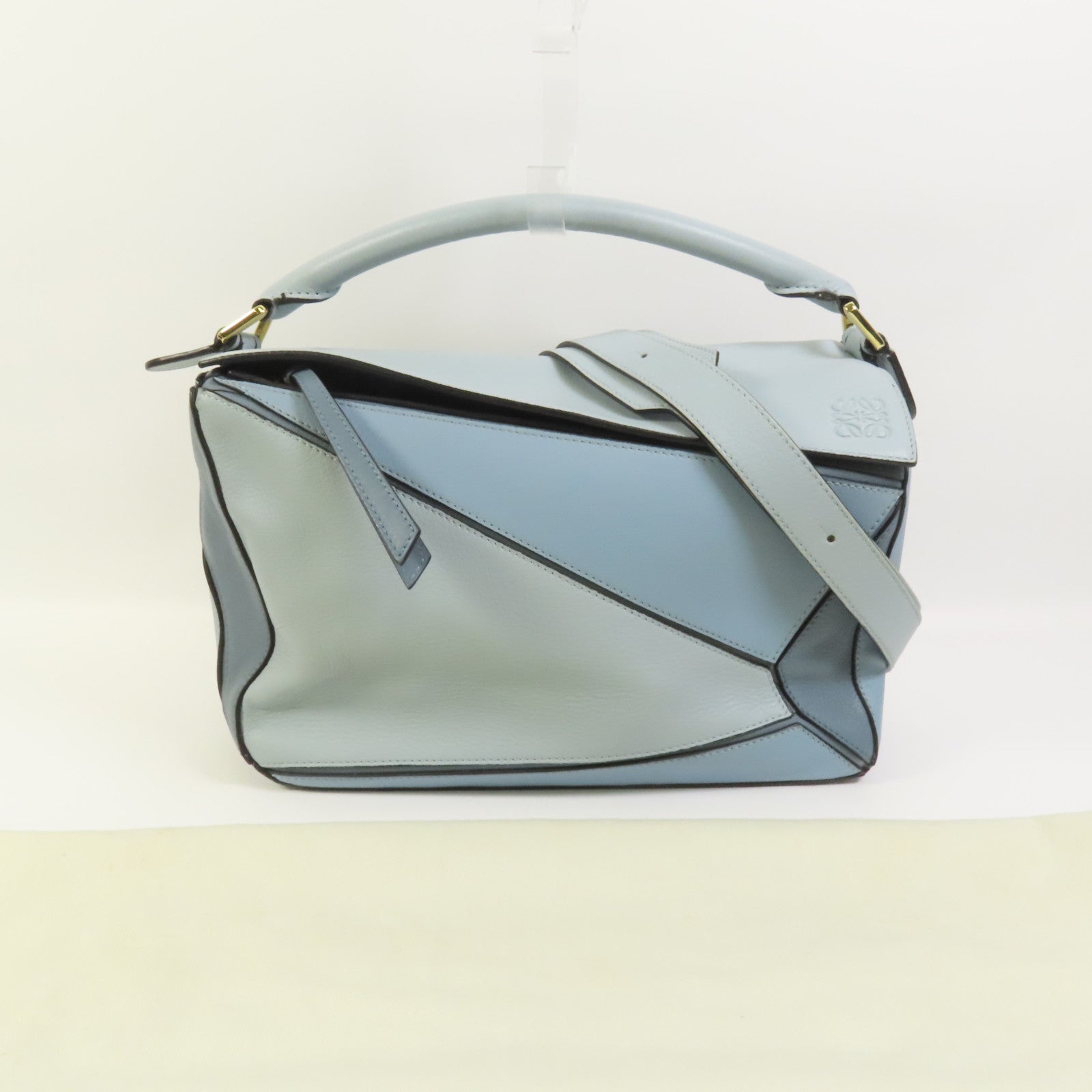 LOEWE 牛皮皮革Puzzle Medium金扣手挽肩背兩用袋