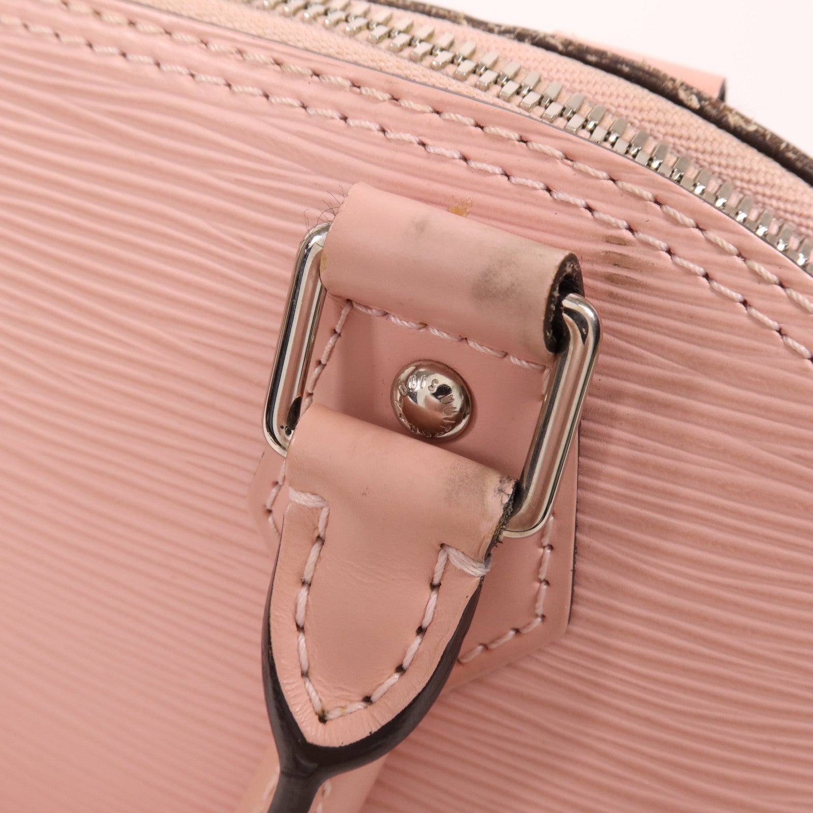 LOUIS VUITTON Epi Alma BB銀扣手挽肩背兩用袋