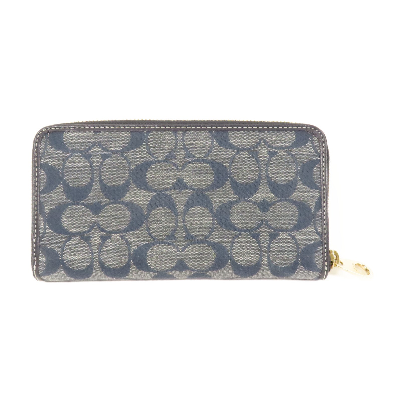 COACH Denim Long wallet 金扣長錢包