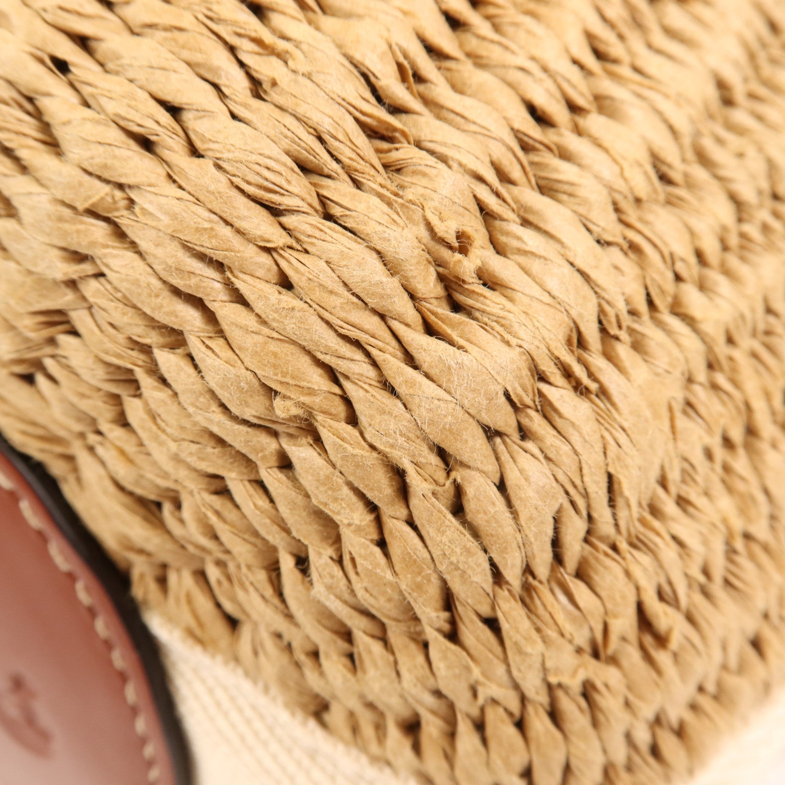 Chloe 【激減優惠】Raffia Woody Basket Bag金扣手挽肩背兩用袋
