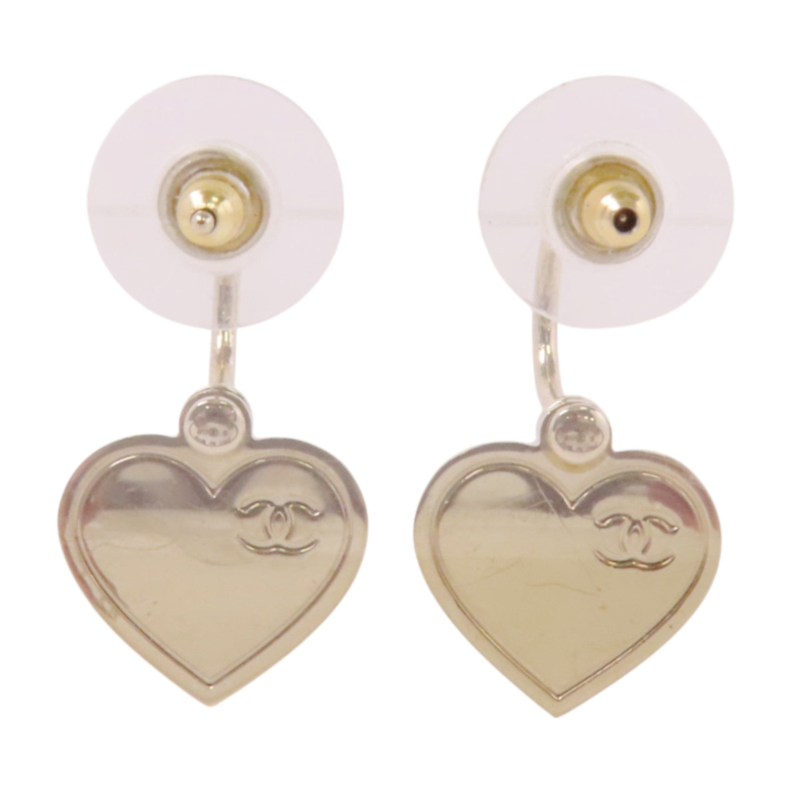 CHANEL 金屬Earrings銀扣耳環