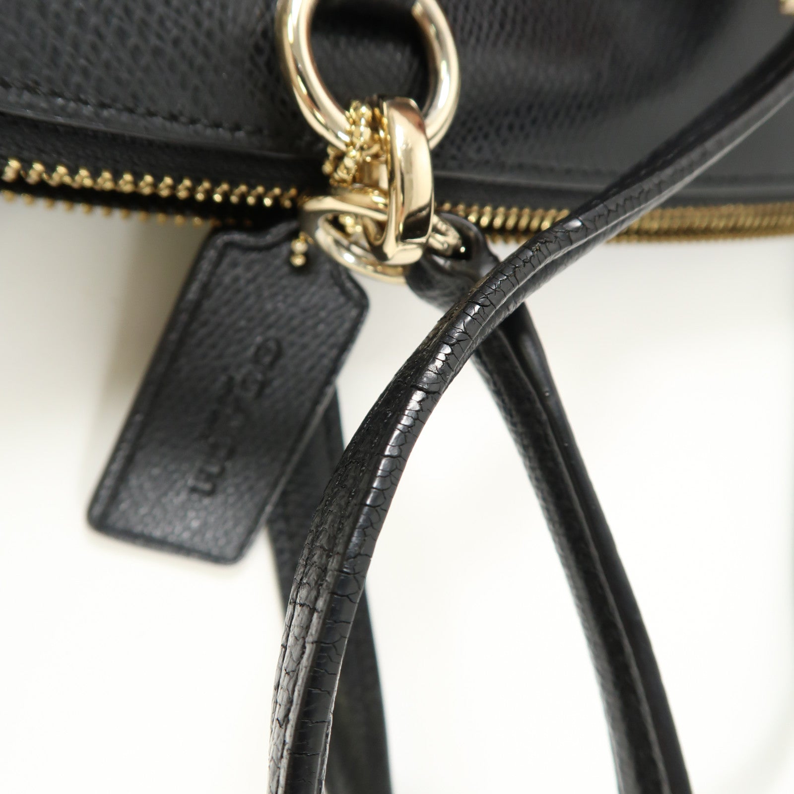 COACH 牛皮皮革Shoulder Bag金扣肩背袋黑色