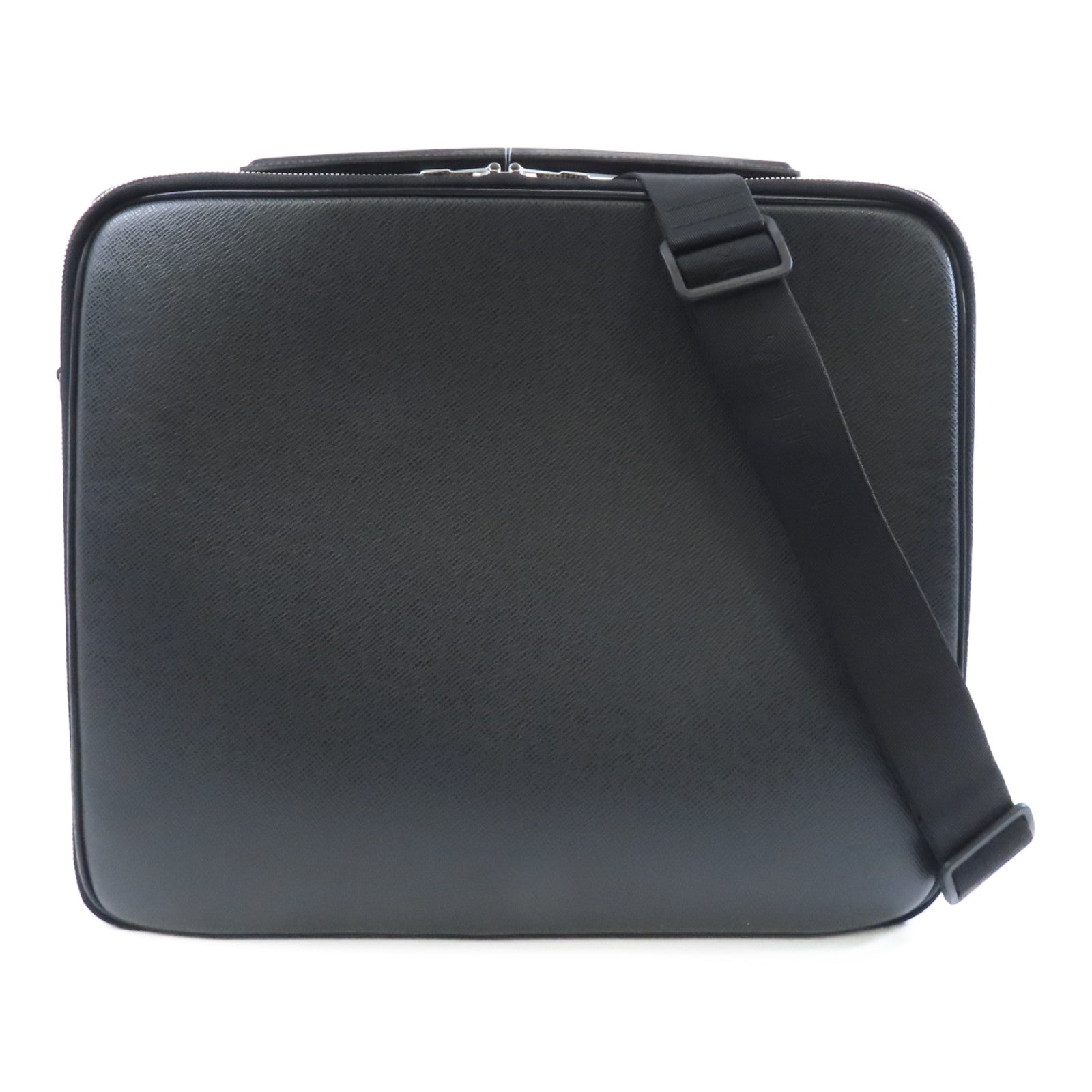 LOUIS VUITTON 【激減優惠】Taiga Computer Case Bag銀扣公事包黑色