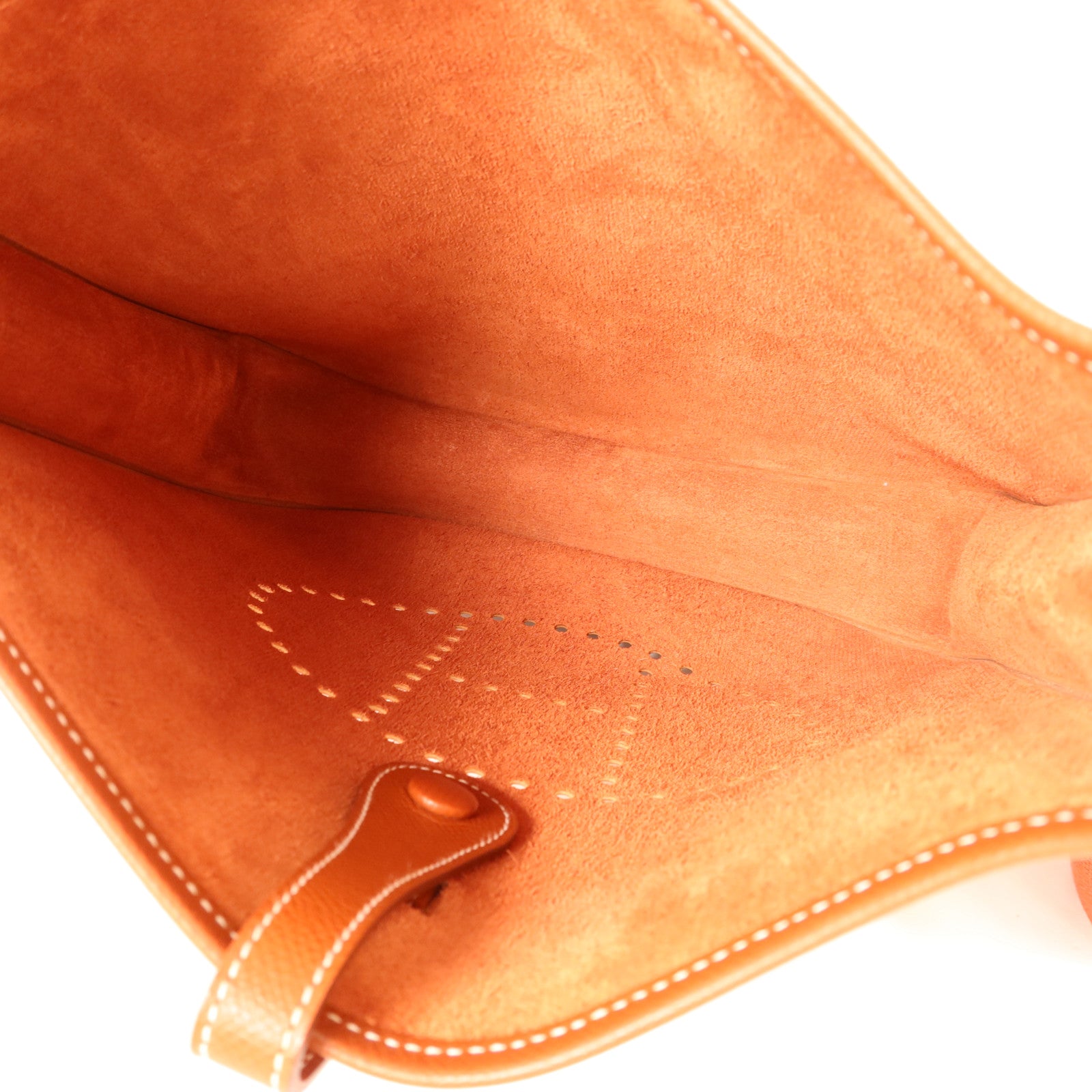 HERMES Epsom皮革Evelyne PM銀扣肩背袋Brique