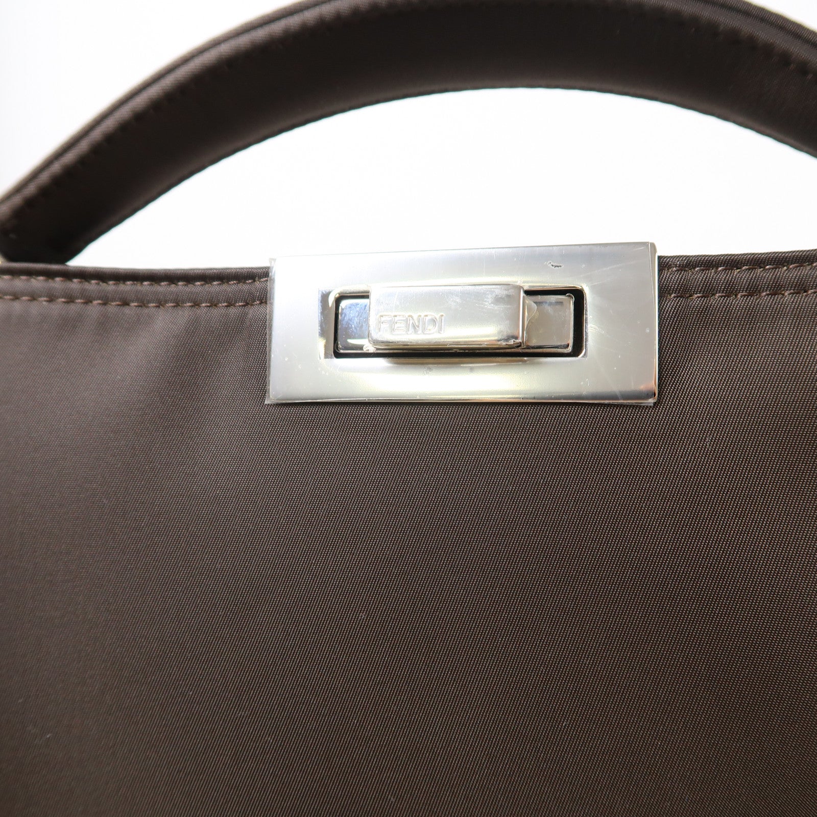 FENDI 尼龍Peekaboo銀扣手挽肩背兩用袋