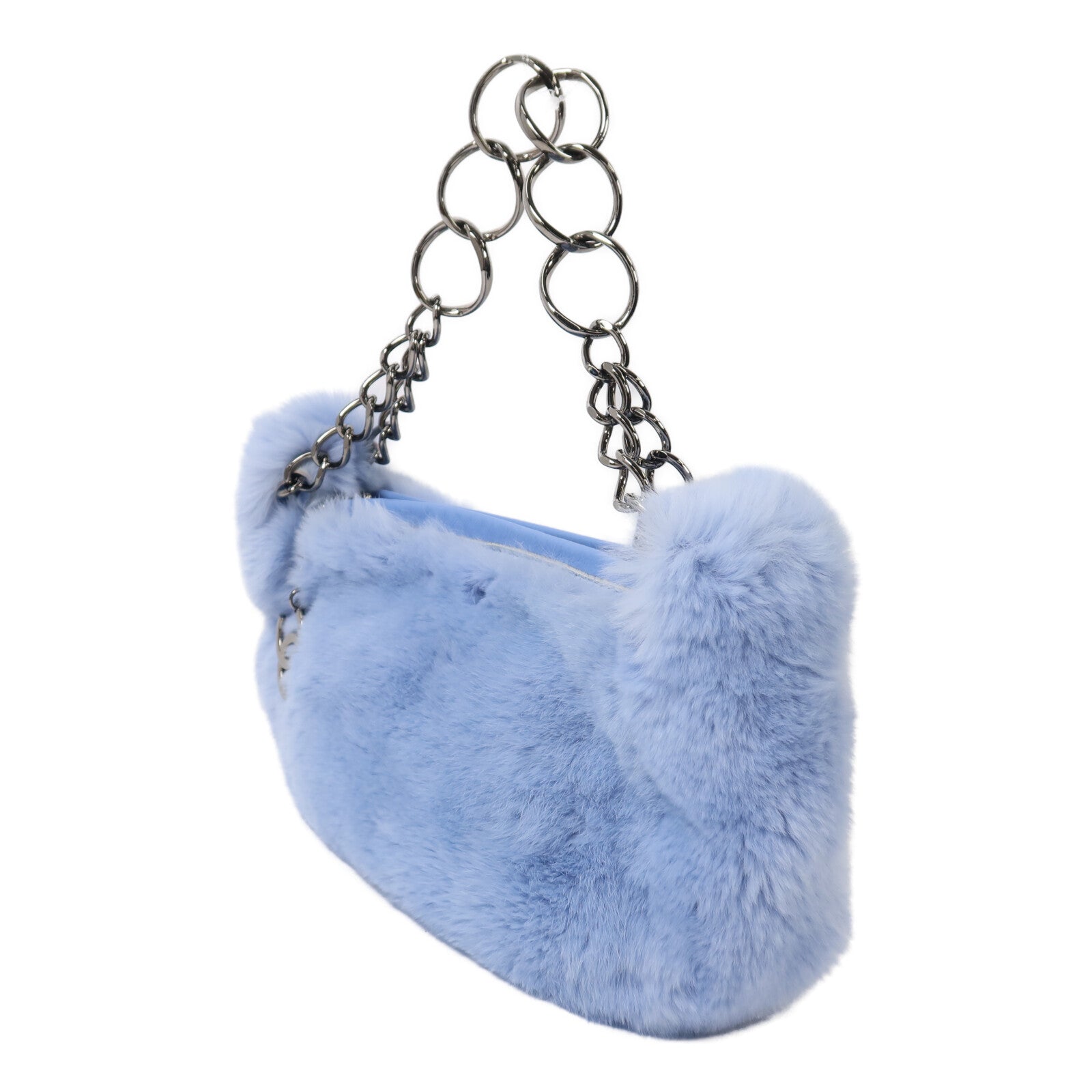 CHANEL 兔毛Vintage Rabbit Fur Chain Hobo鏈帶手挽袋