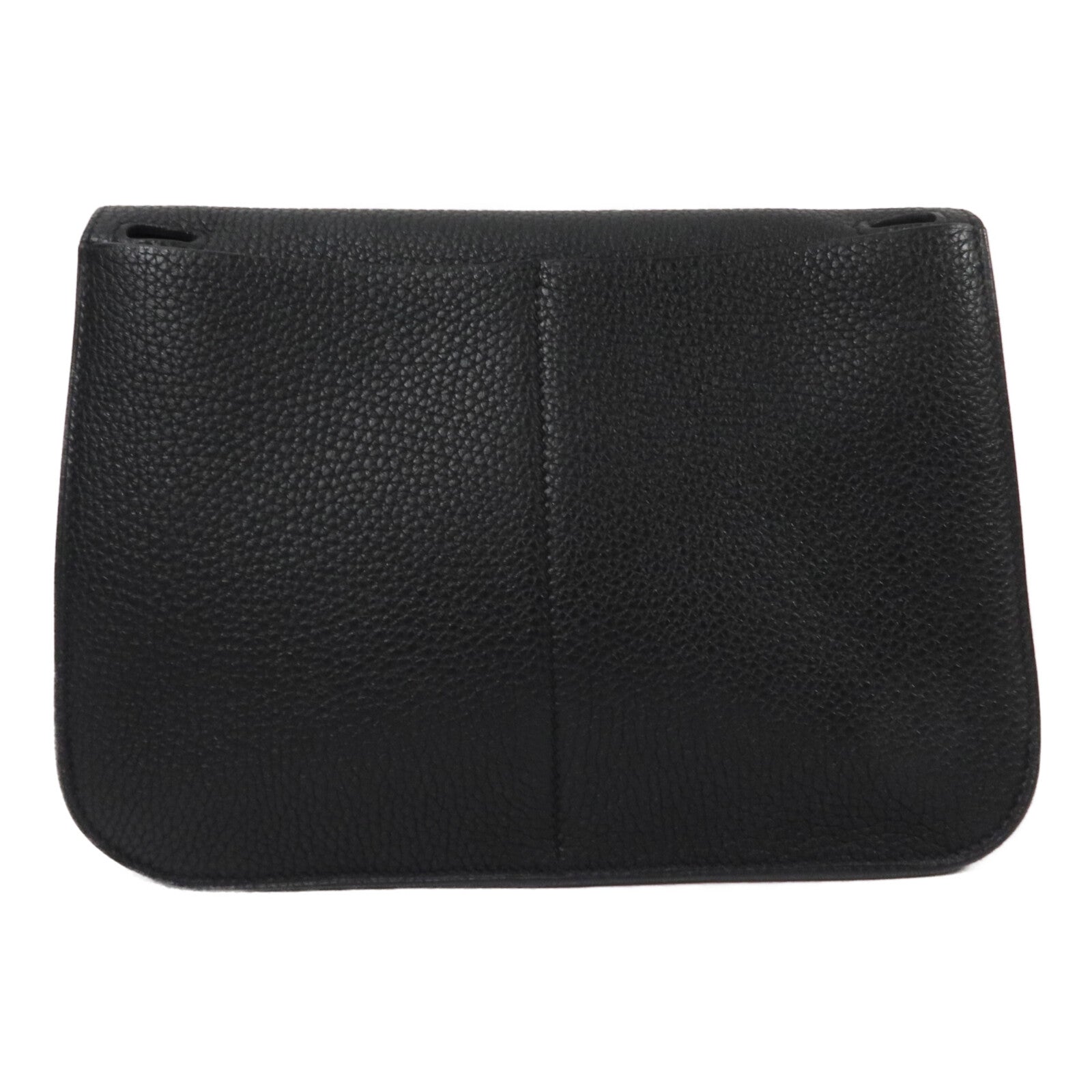 HERMES Clemence皮革Halzan 25手挽肩背兩用袋Noir